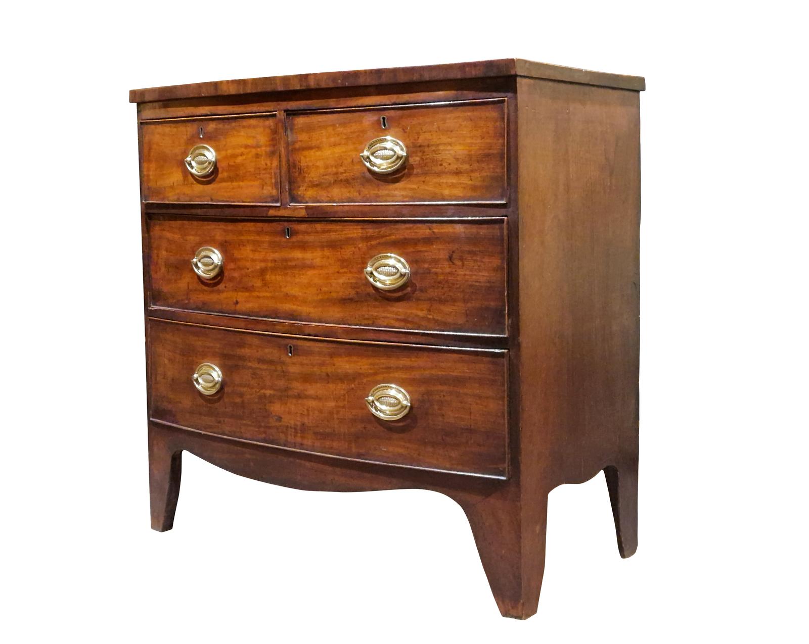 19th Century Mahogany Bow Fronted Chest of Drawers (1 of 6) 19th Century Mahogany Bow Fronted Chest of Drawers (1 of 6)