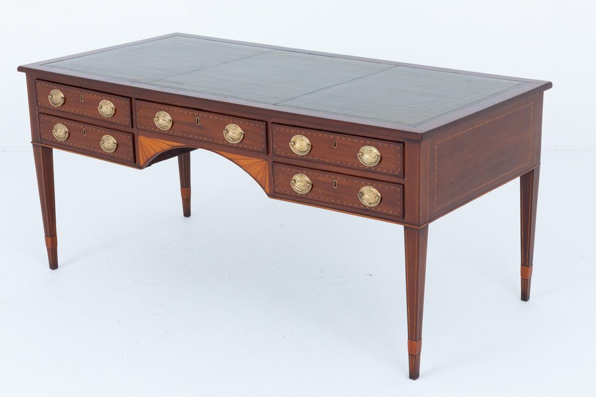 Georgian Period Mahogany 5 Drawer Writing Table (1 of 9) Georgian Period Mahogany 5 Drawer Writing Table (1 of 9)