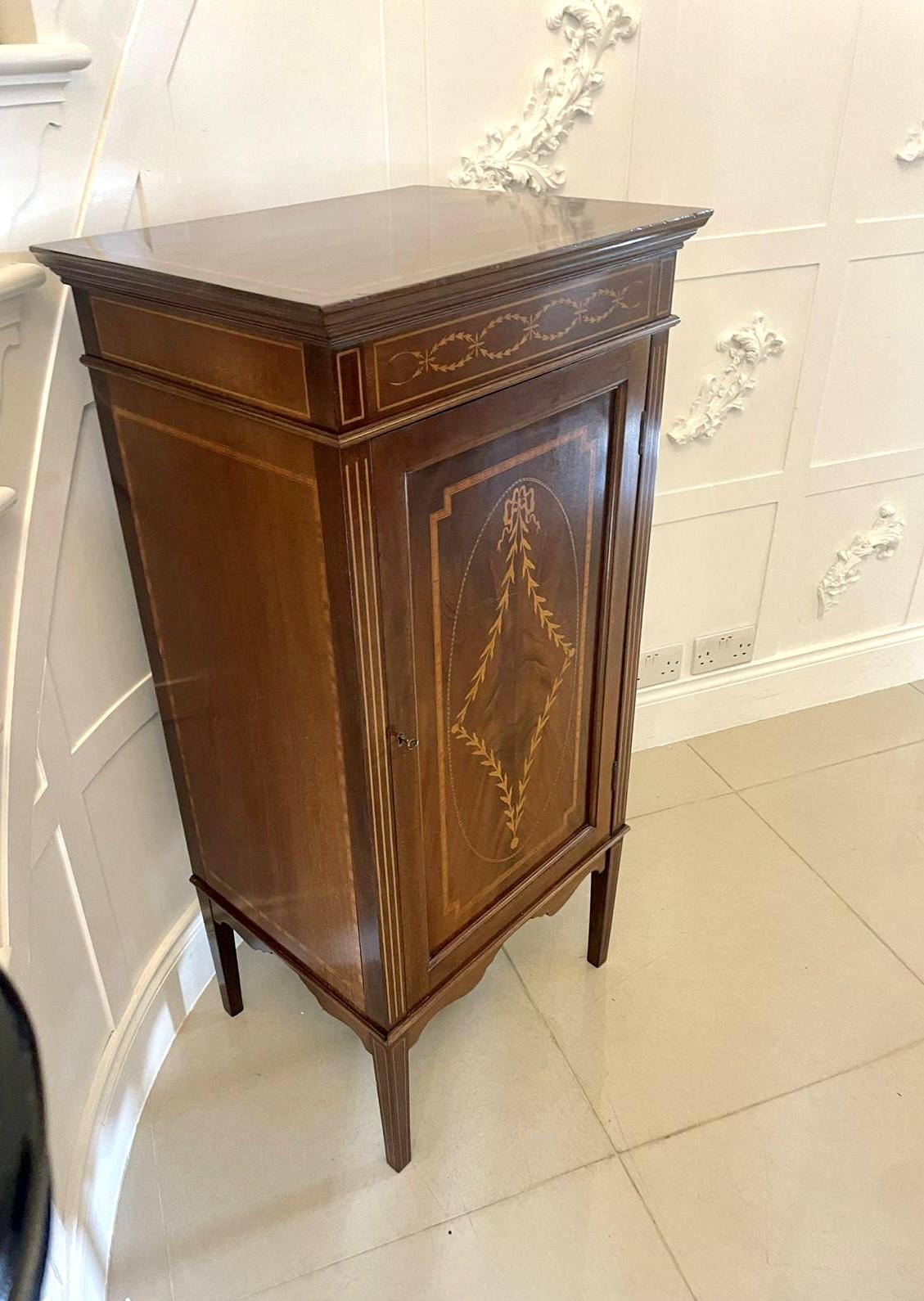 Superb Quality Antique Edwardian Mahogany Inlaid Side Cabinet (1 of 13) Superb Quality Antique Edwardian Mahogany Inlaid Side Cabinet (1 of 13)