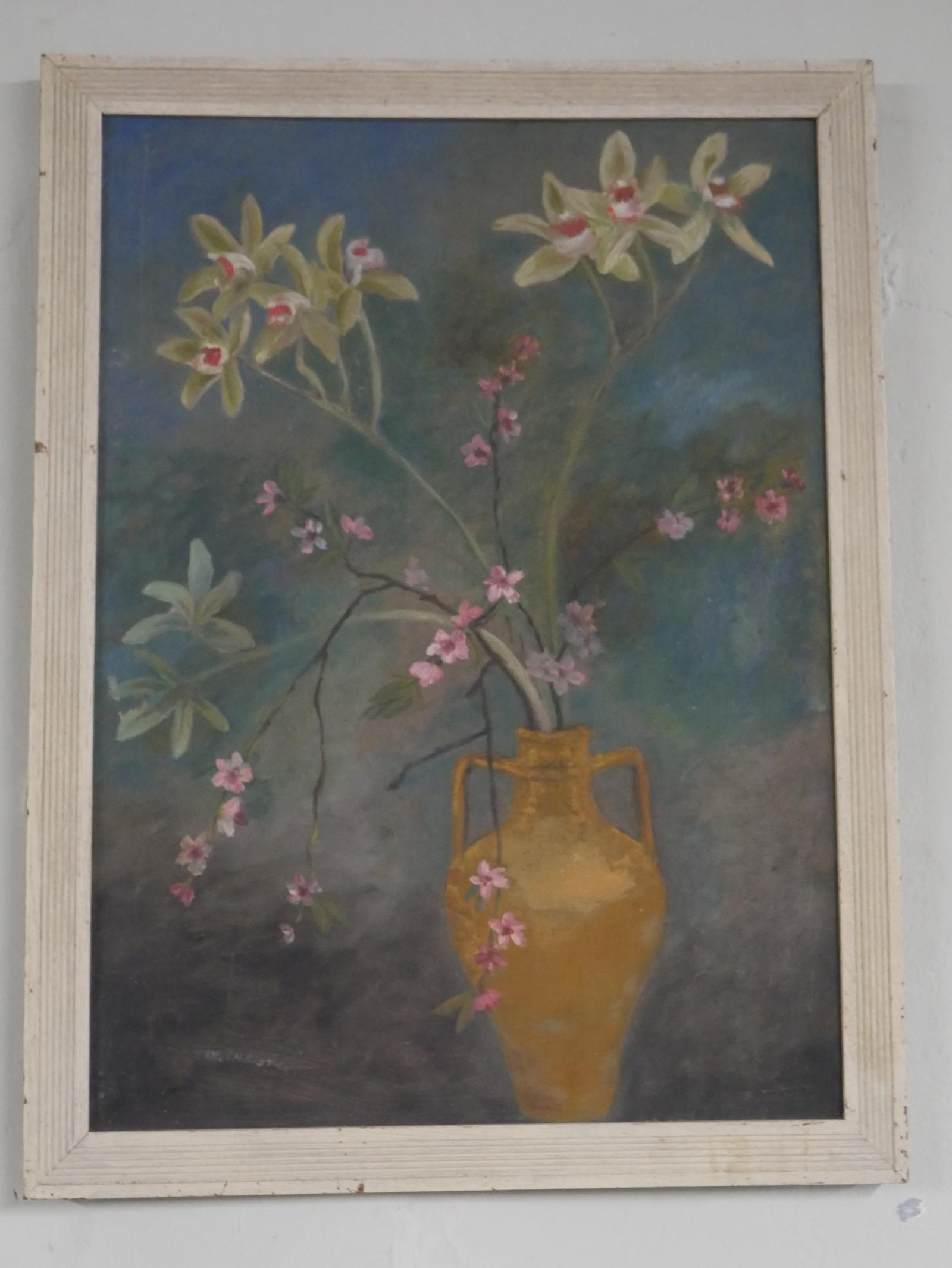 1960s Painting Orchids & Peach Blossom (1 of 9)