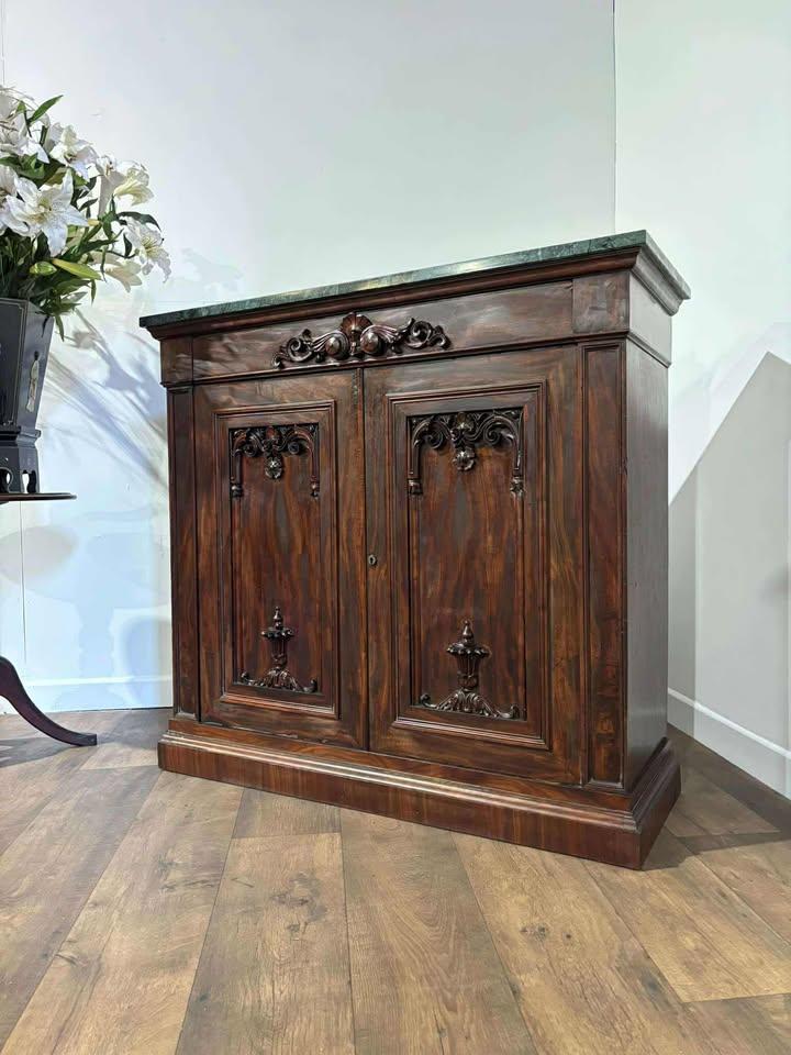Victorian Marble Topped Hall Cabinet (1 of 18)