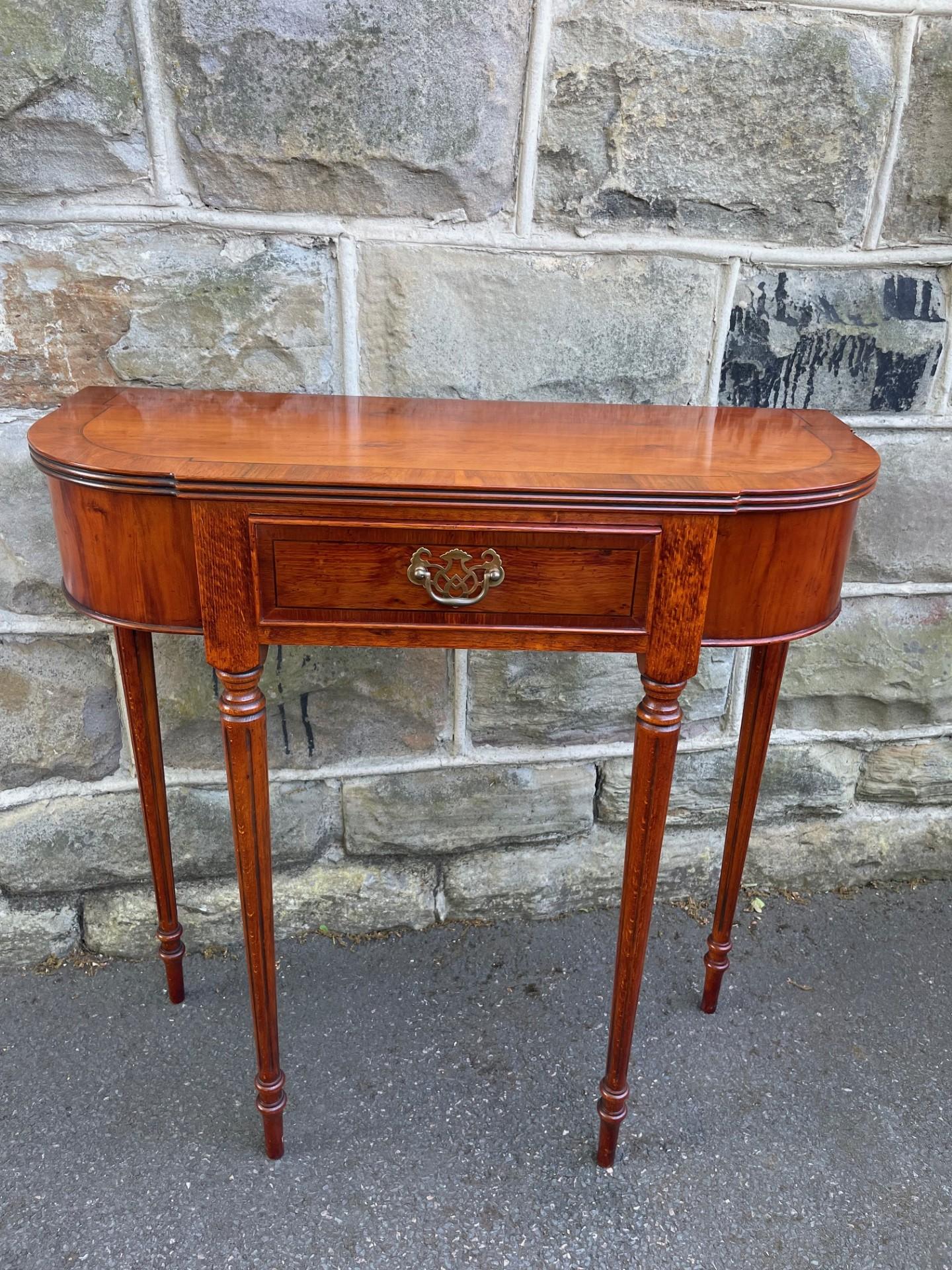 Quality Mahogany Single Drawer Hall Table Console Table (1 of 7)