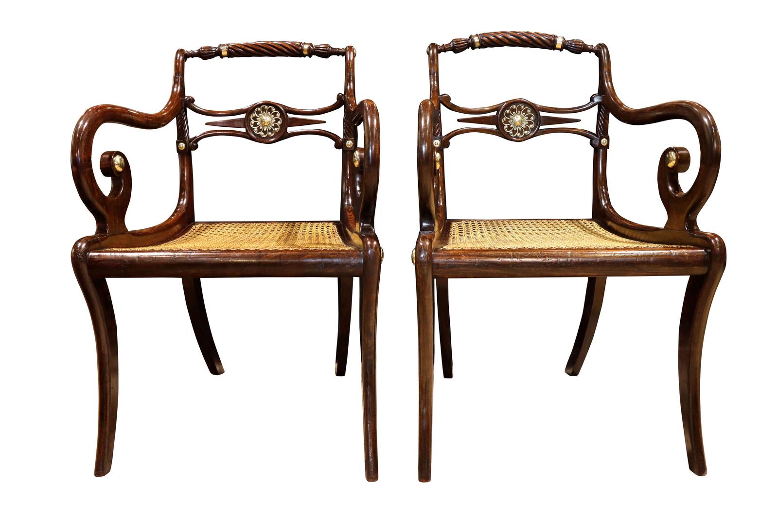 Pair of Fine English Regency Armchairs (1 of 8) Pair of Fine English Regency Armchairs (1 of 8)