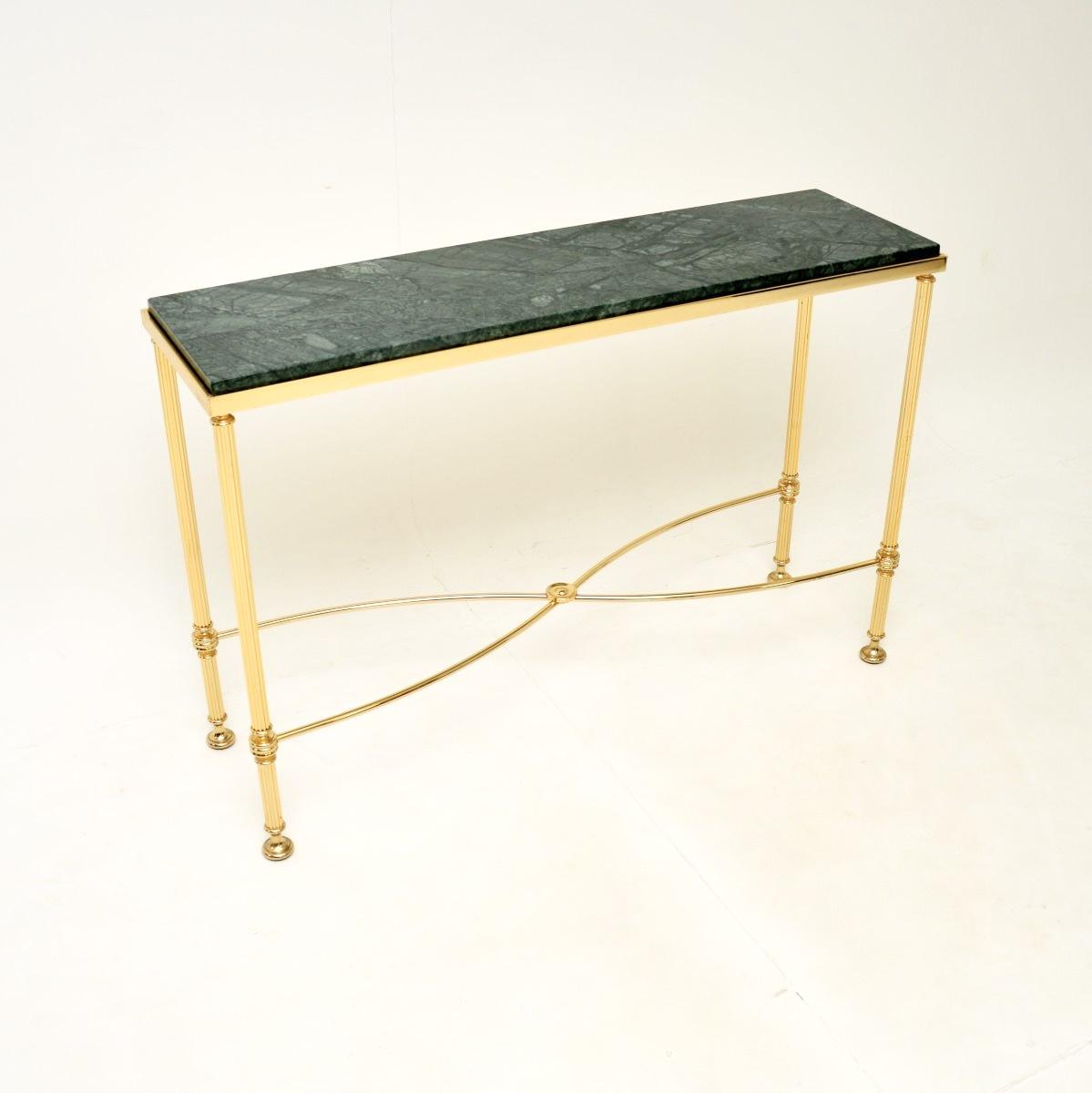 Vintage French Brass and Marble Console Table (1 of 11)
