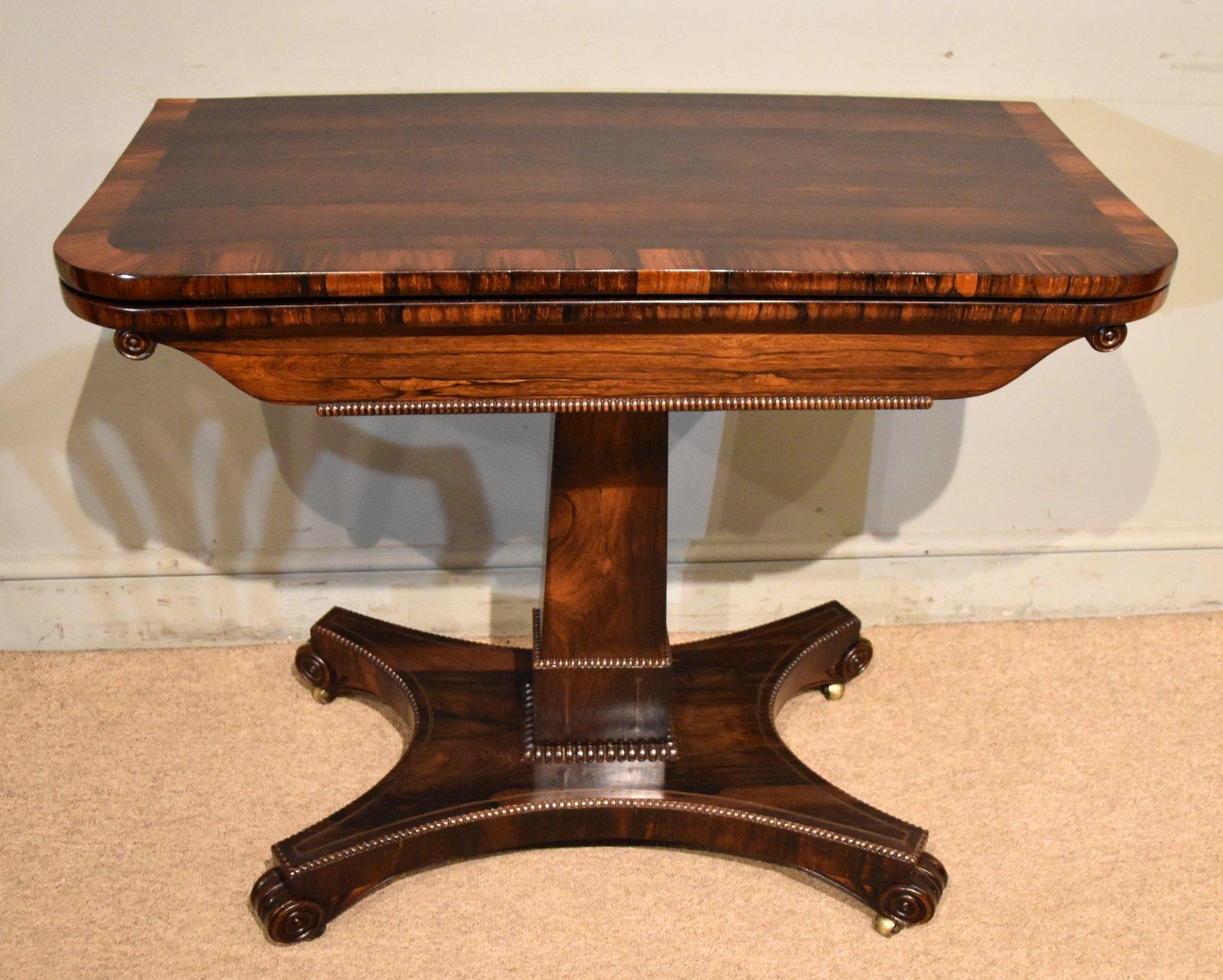 Elegant Late Regency Period Rosewood Card Table (1 of 7) Elegant Late Regency Period Rosewood Card Table (1 of 7)