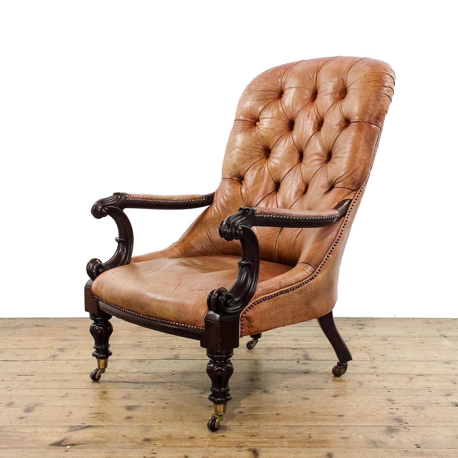 Antique 19th Century Irish Leather Armchair (1 of 10)
