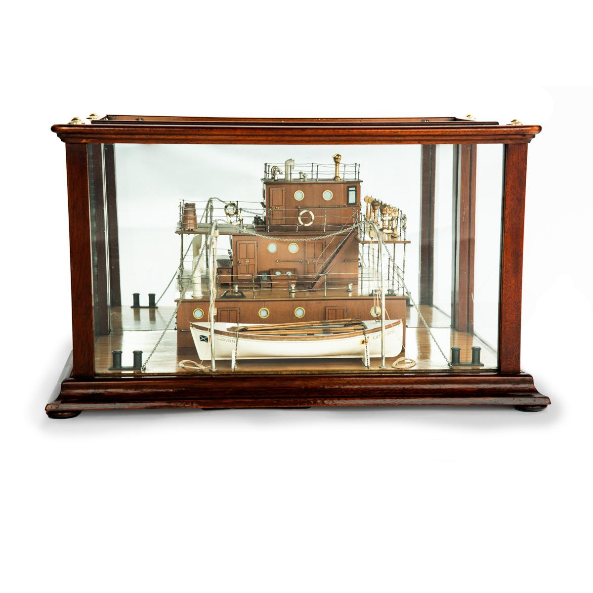 Unusual Mirror-backed Model of Section of the Steamship Catherine Govan (1 of 9)