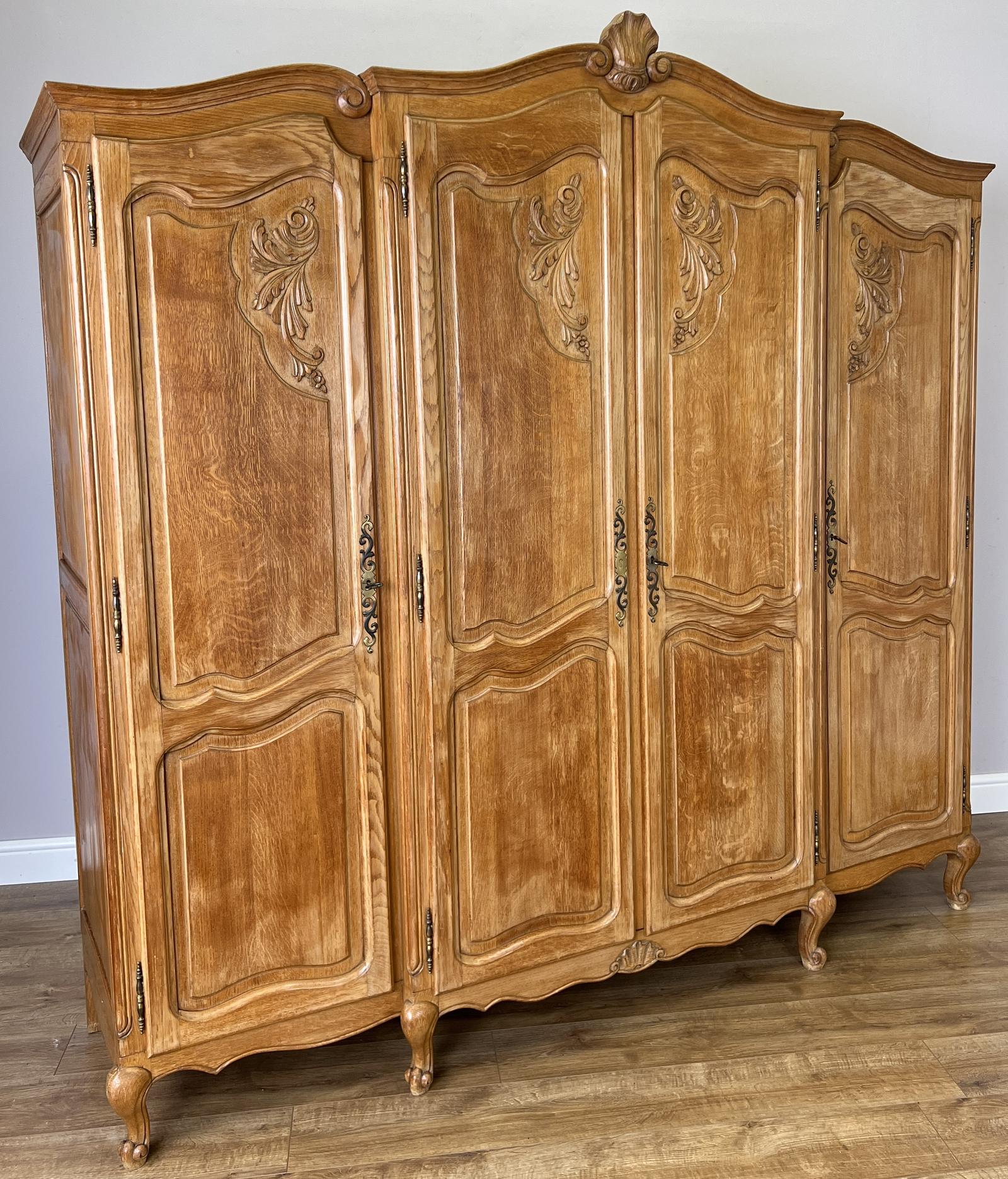 Wardrobe Vintage French Oak Four Door Carved Armoire (1 of 12) Wardrobe Vintage French Oak Four Door Carved Armoire (1 of 12)