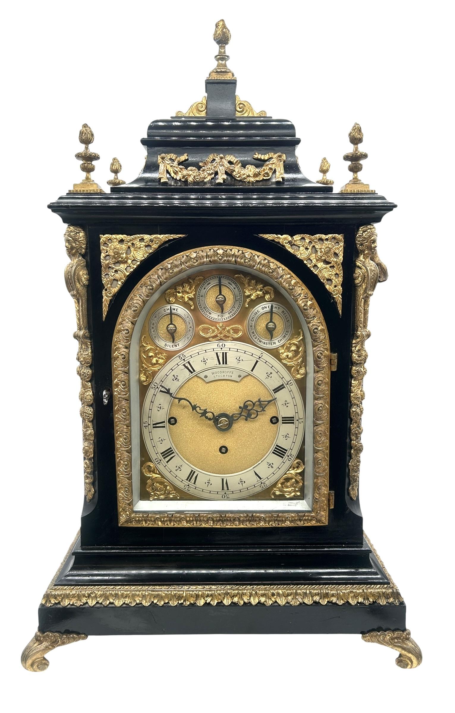 Woodroffe of Stockton Musical 8-bell Triple Fusee English Bracket Clock (1 of 17) Woodroffe of Stockton Musical 8-bell Triple Fusee English Bracket Clock (1 of 17)