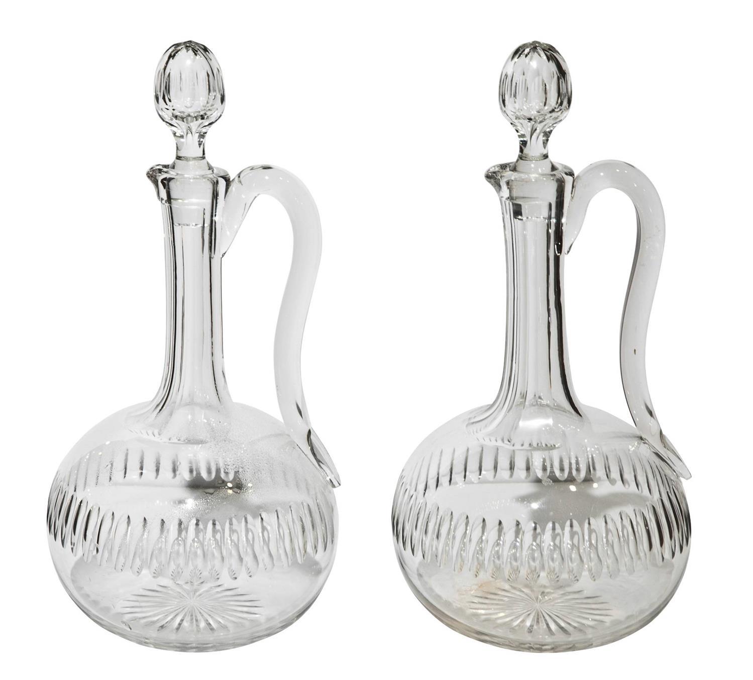 Victorian Cut Glass Wine Jugs (1 of 1) Victorian Cut Glass Wine Jugs (1 of 1)
