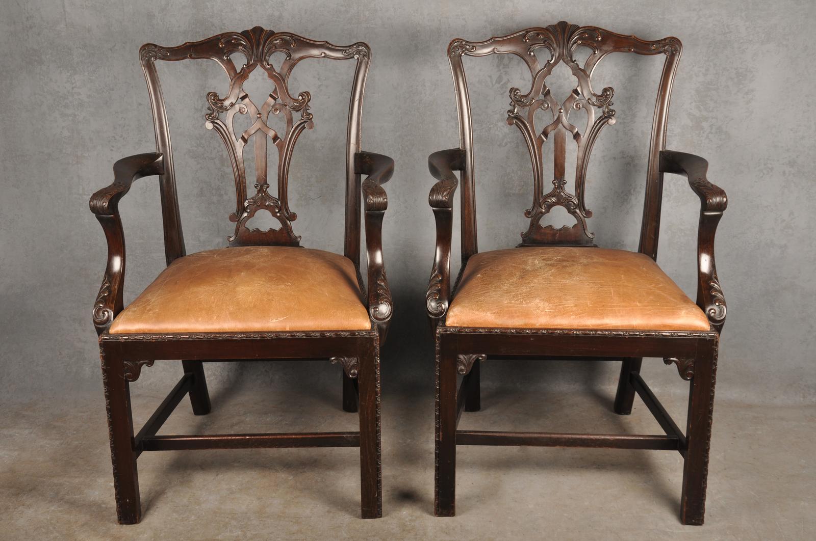Pair Of Waring & Gillow Mahogany Armchairs (1 of 14)