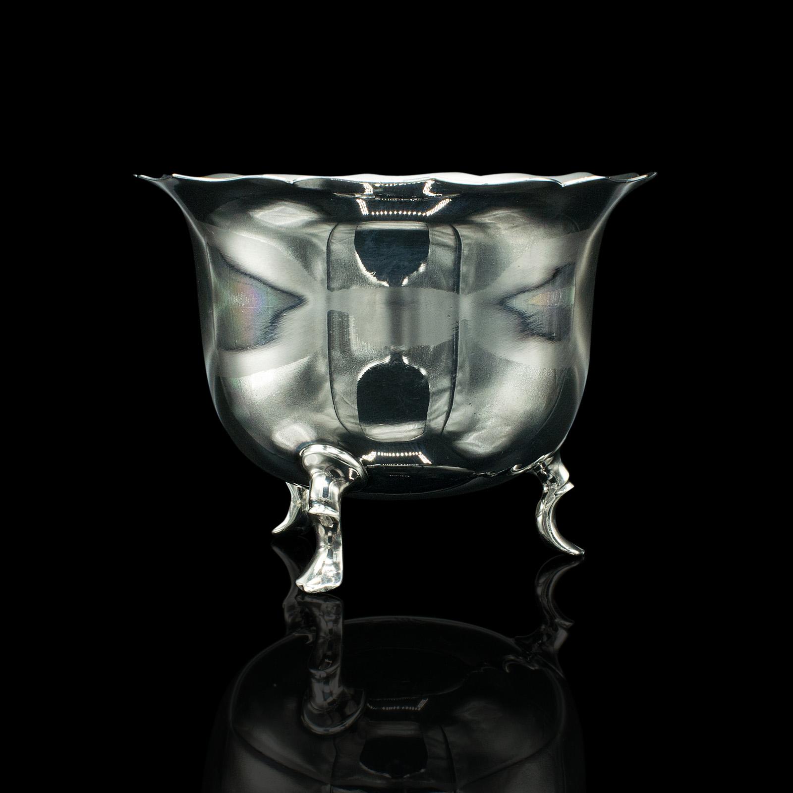 Small Antique Serving Bowl, English, Silver Plate, Condiment Pot, Late Victorian (1 of 9)