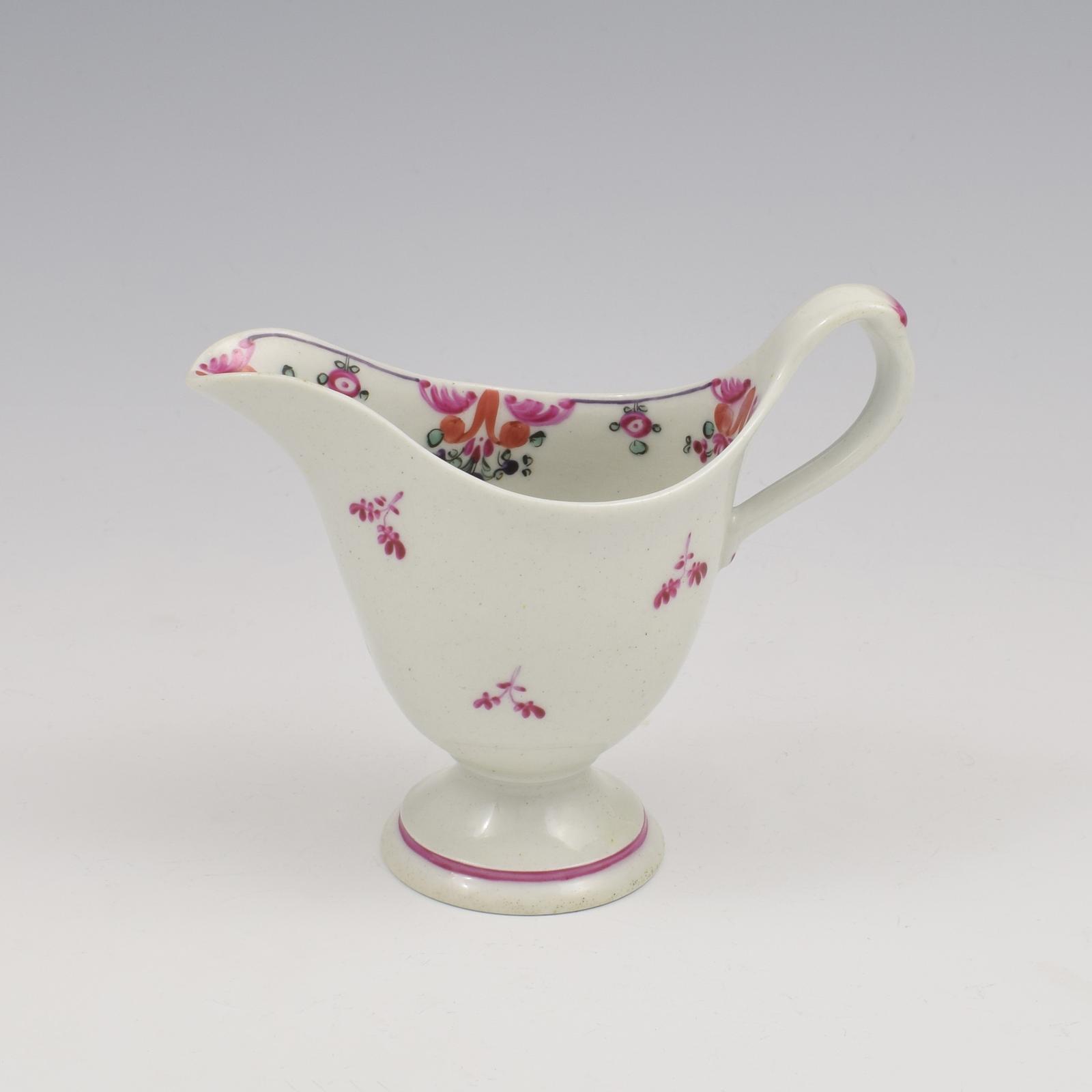 Lovely Georgian New Hall Porcelain Clip Handle Cream Jug Pattern 121 c.1785 (1 of 12)