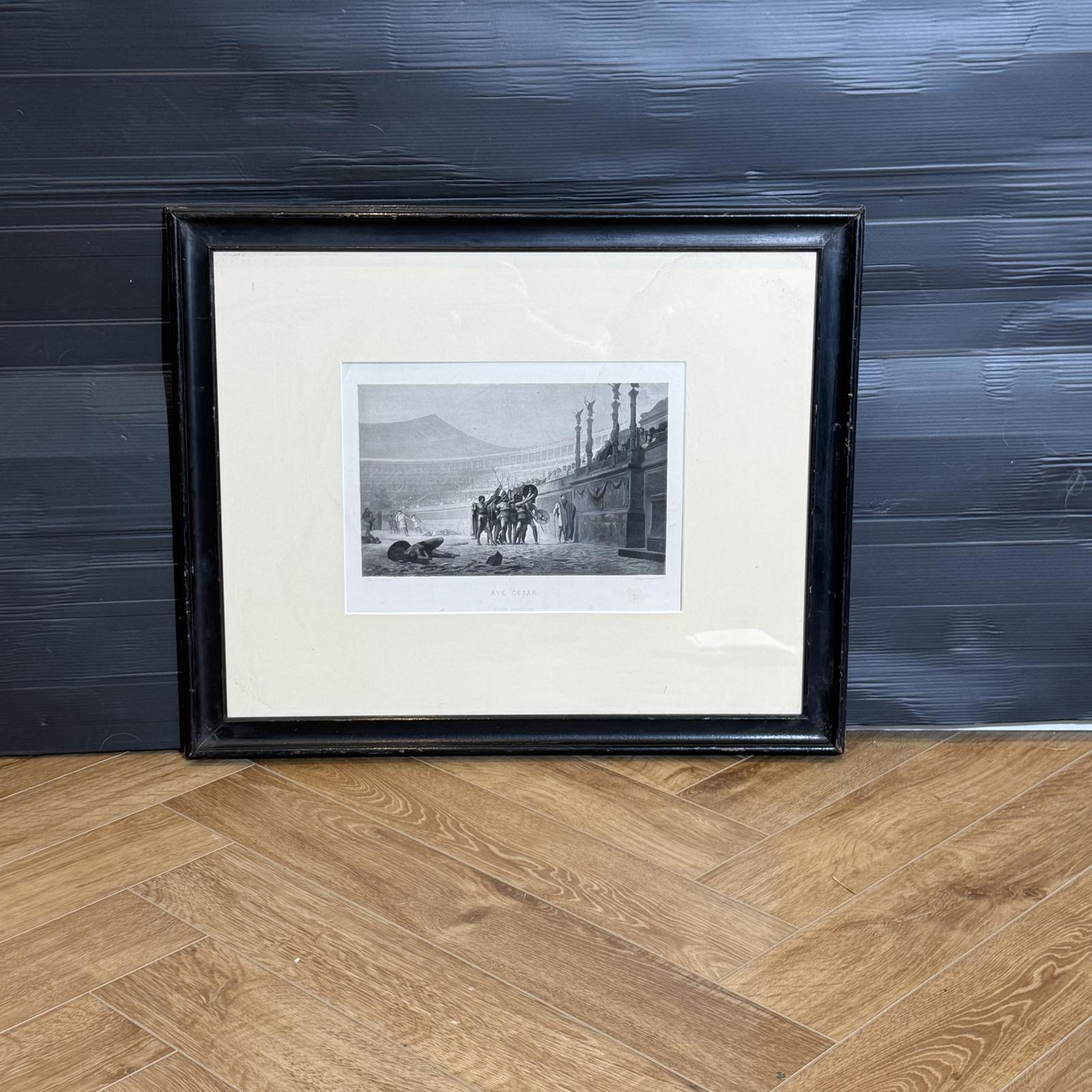 Antique Engraving "AVE CESAR" New York, Samuel L Hall (1 of 5)