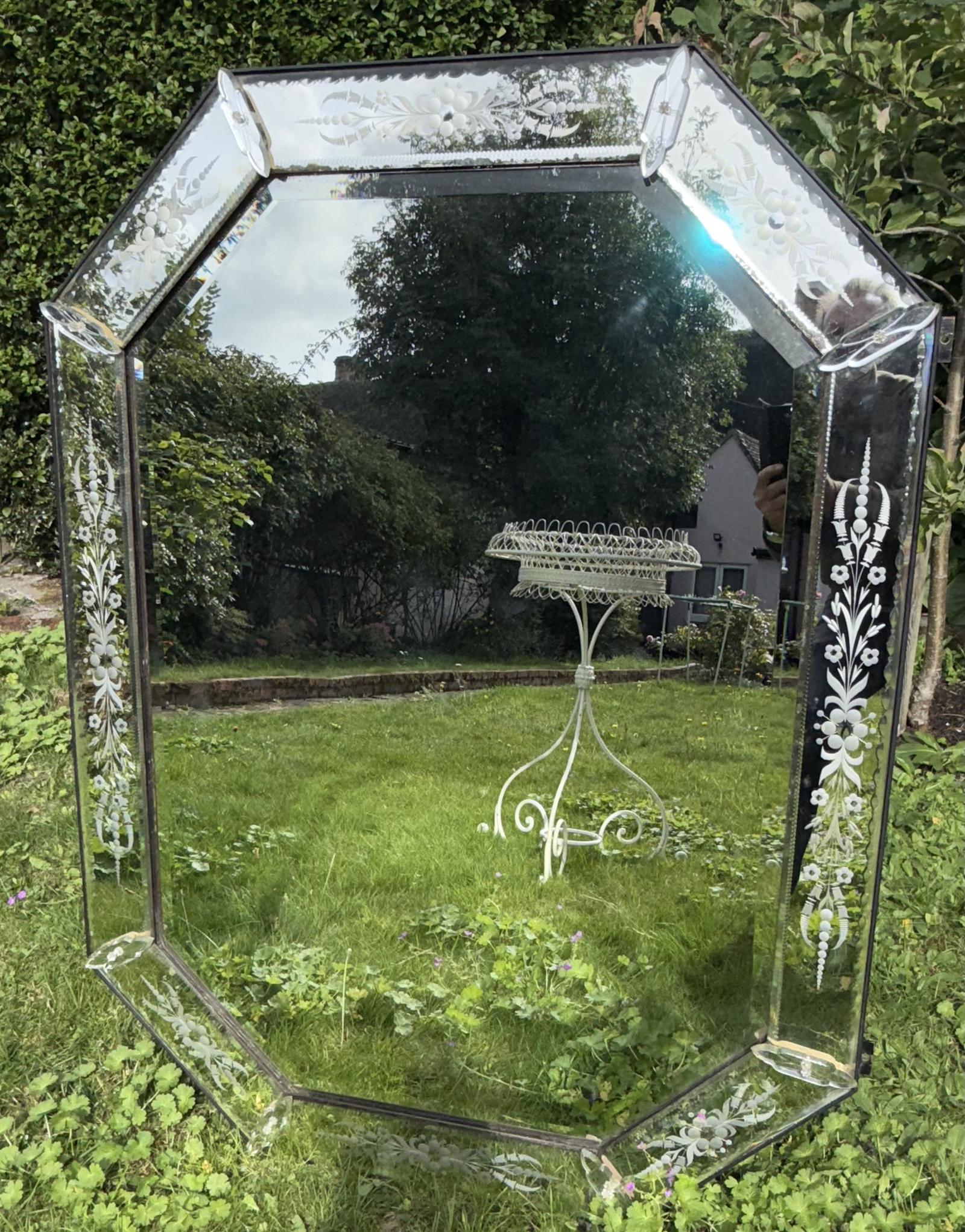 Large Cut Glass Venetian Mirror (1 of 6)