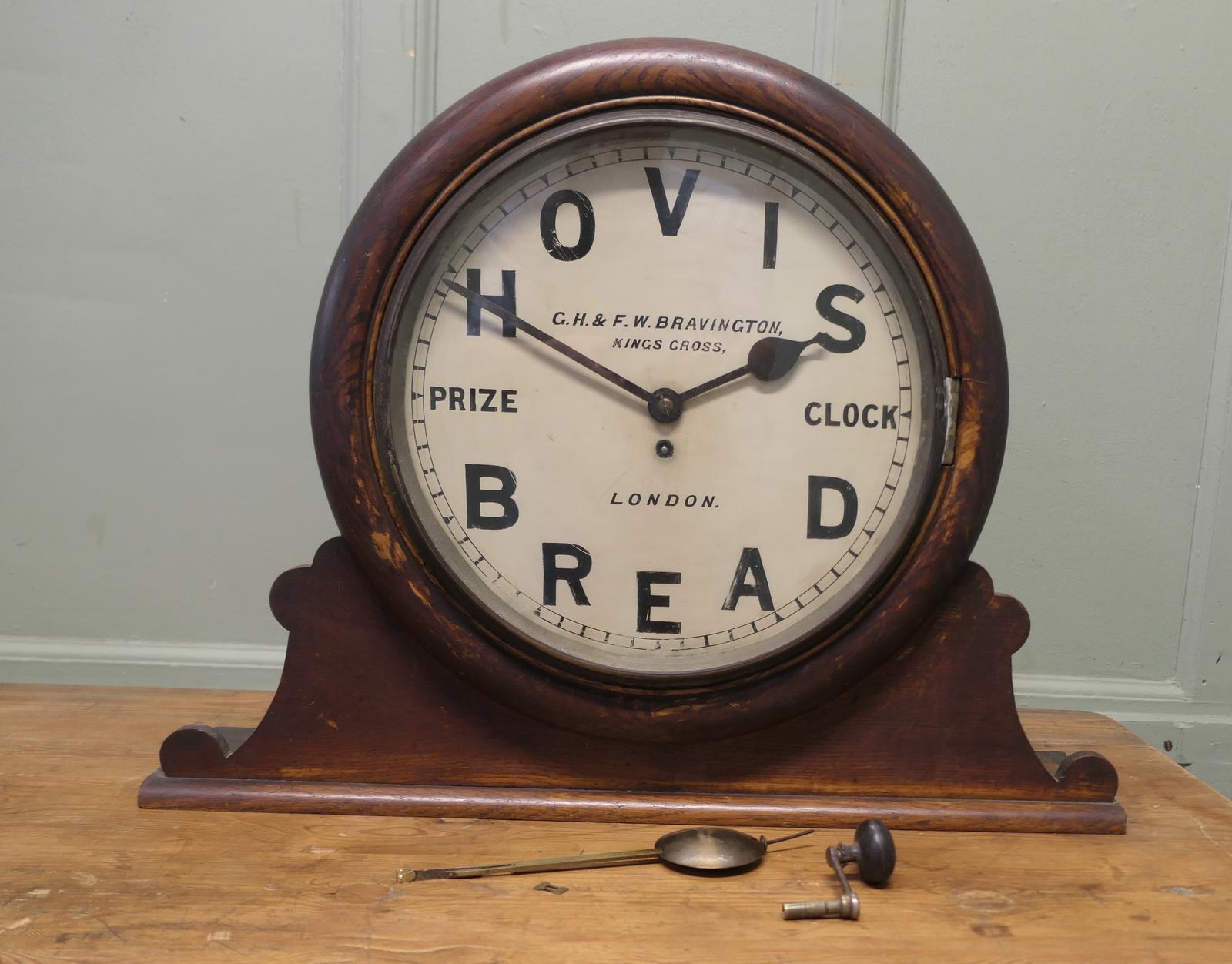 Original HOVIS Prize Clock by G.H.& F.W. Bravington London (1 of 7) Original HOVIS Prize Clock by G.H.& F.W. Bravington London (1 of 7)