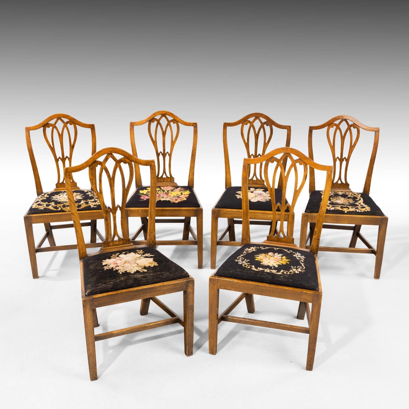 Very Good Set of Six George III Period Hepplewhite Mahogany Framed Single Chairs (1 of 7) Very Good Set of Six George III Period Hepplewhite Mahogany Framed Single Chairs (1 of 7)