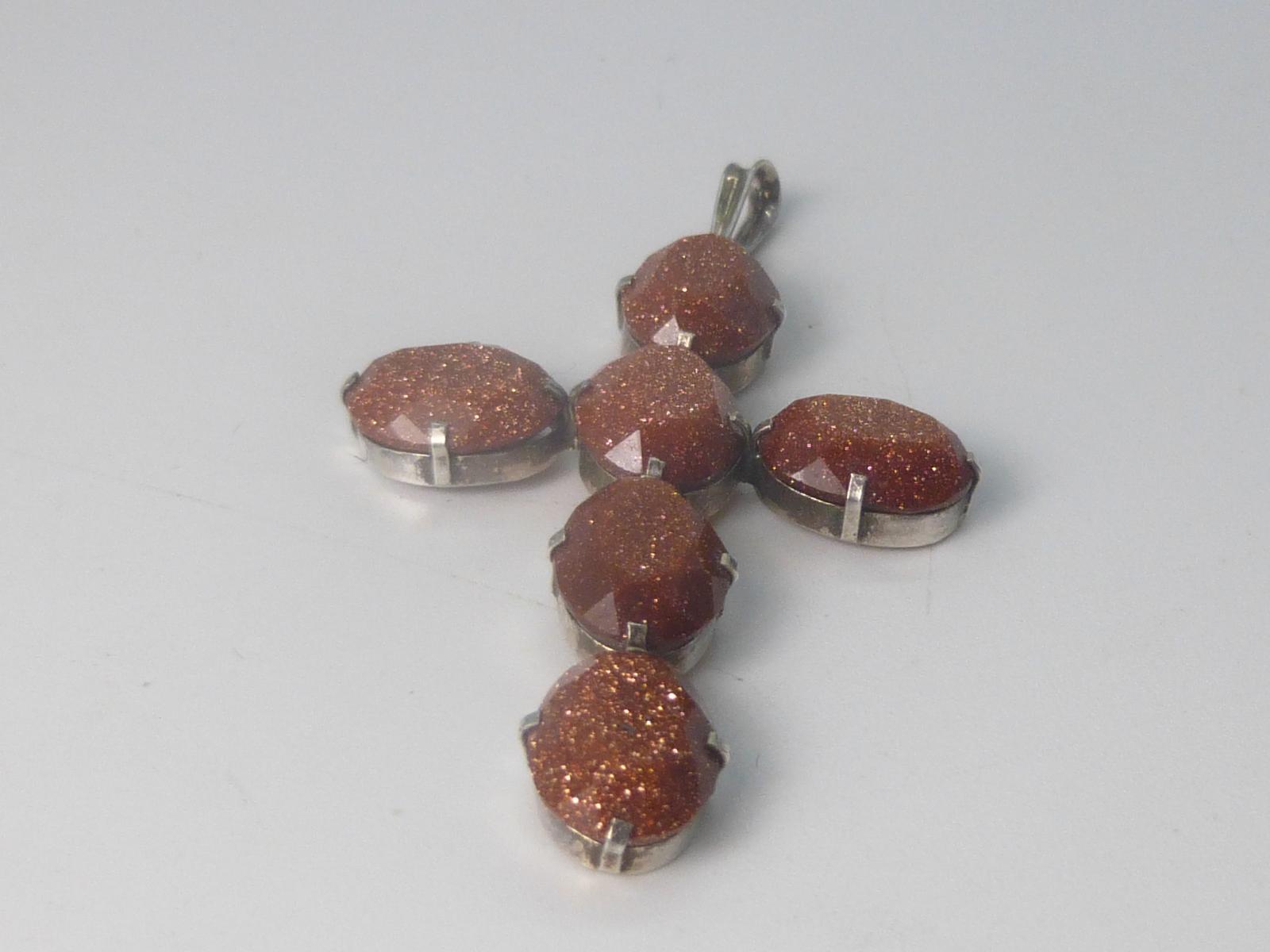 Silver and Goldstone Cross (1 of 5)