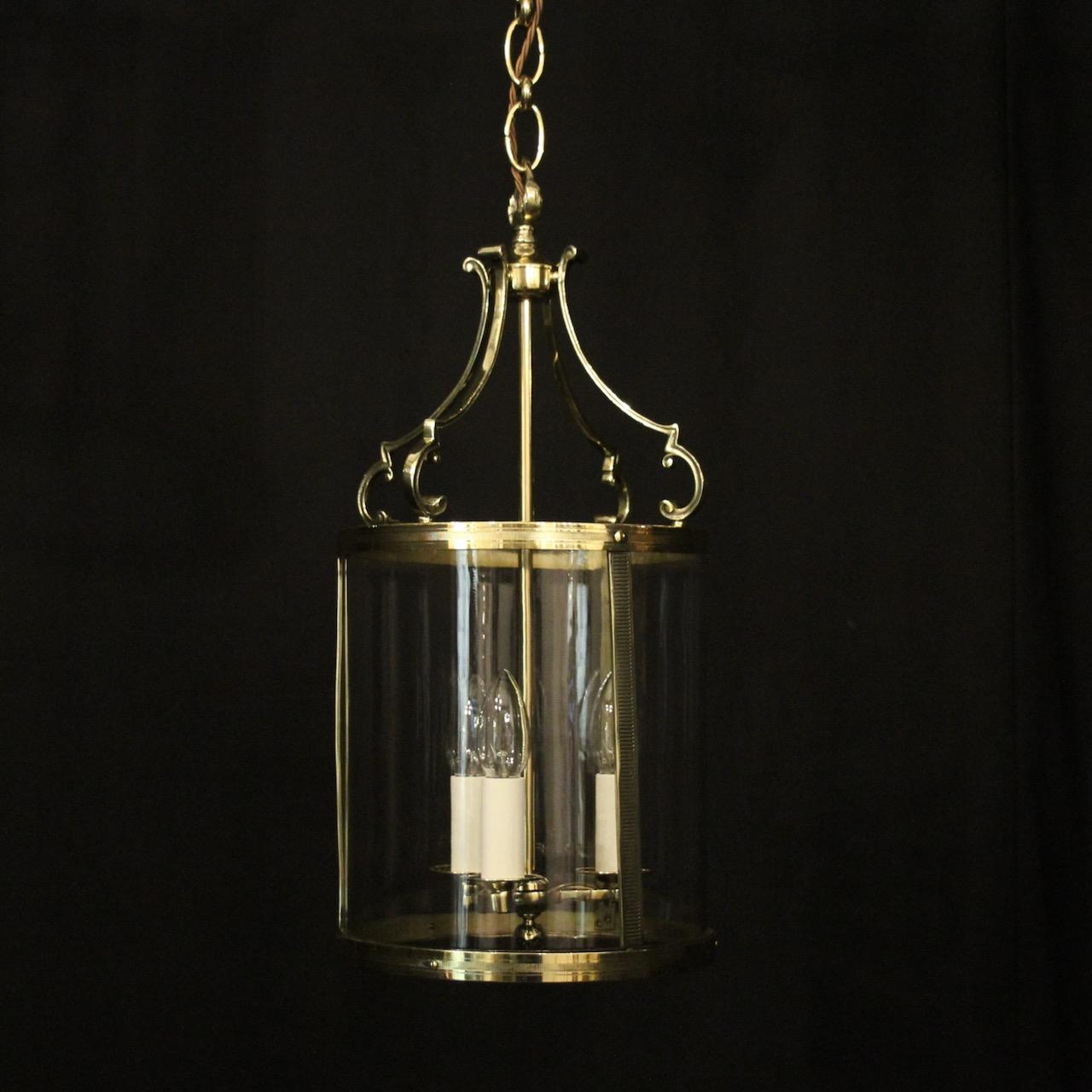 French Brass Convex Hall Antique Lantern (1 of 10) French Brass Convex Hall Antique Lantern (1 of 10)