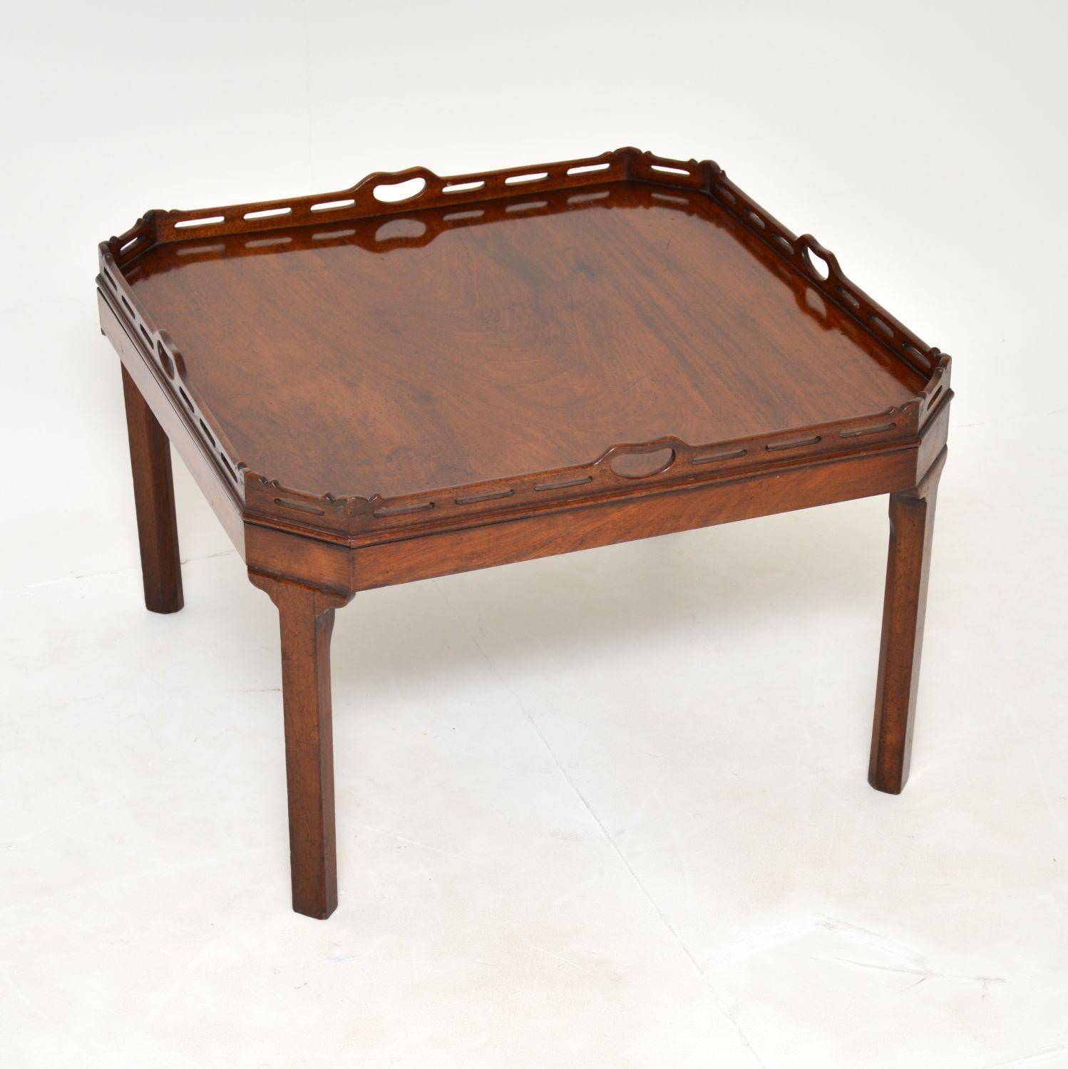 Antique Mahogany Tray Top Coffee Table (1 of 8) Antique Mahogany Tray Top Coffee Table (1 of 8)