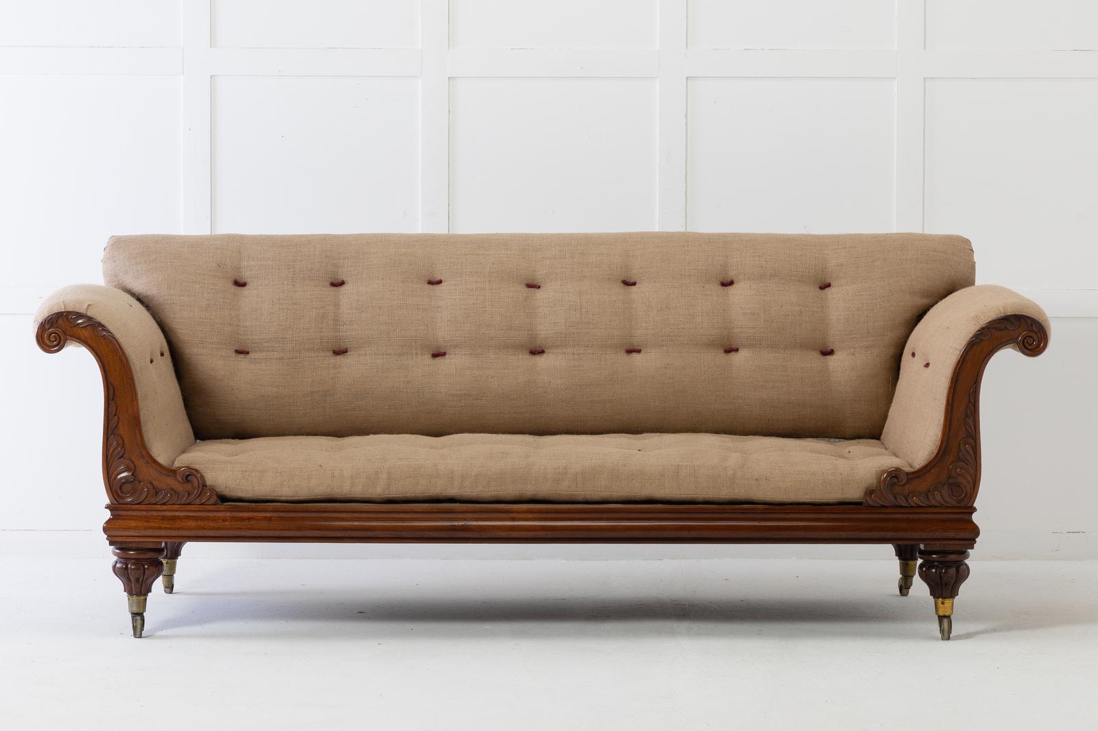 Large 19th Century Regency English Country House Sofa (1 of 5) Large 19th Century Regency English Country House Sofa (1 of 5)