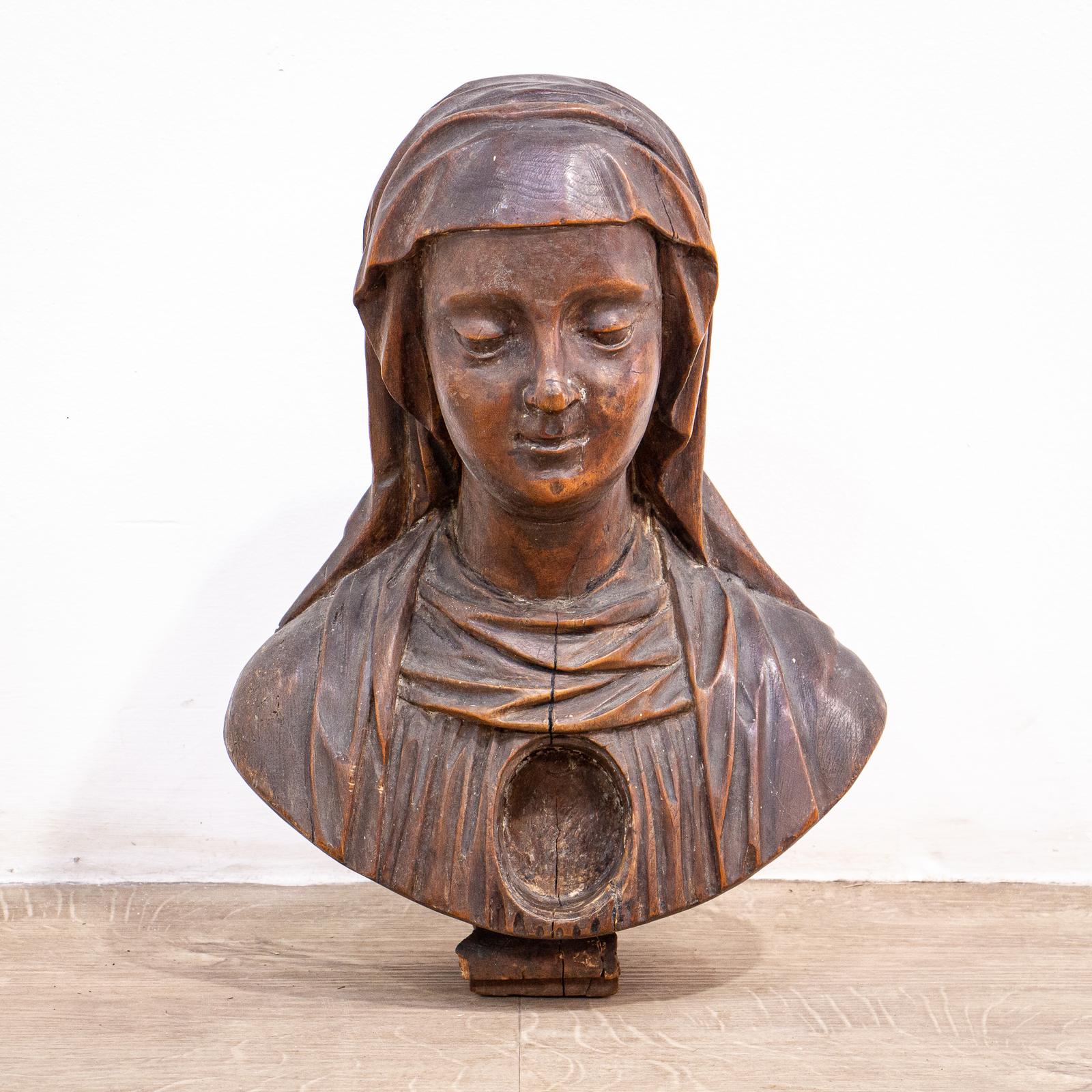 16th Century Reliquary Bust of the Blessed Virgin (1 of 5)