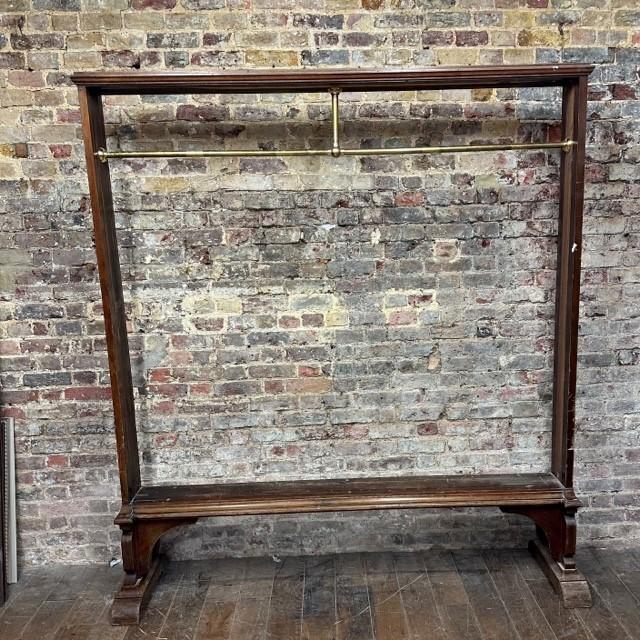 1920s Brass & Oak Clothes Rail (1 of 6) 1920s Brass & Oak Clothes Rail (1 of 6)