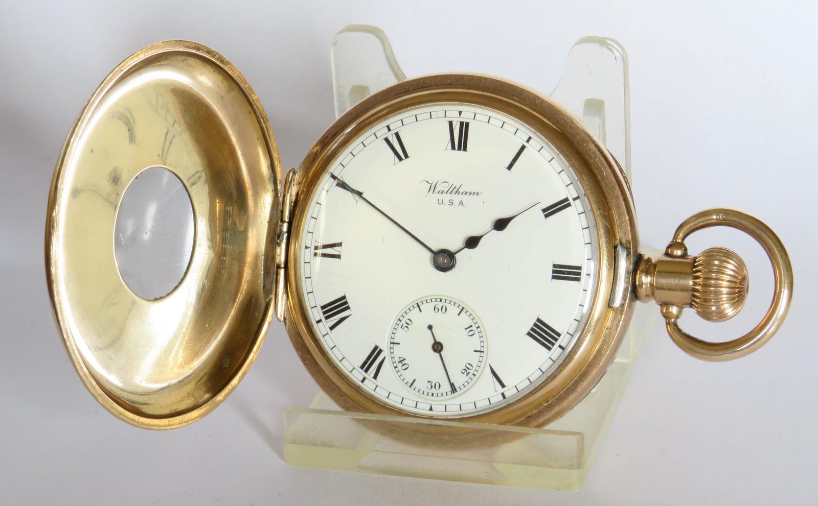 Pocket Watch : Waltham Traveler Half Hunter Pocket Watch, 1911 (1 of 6)