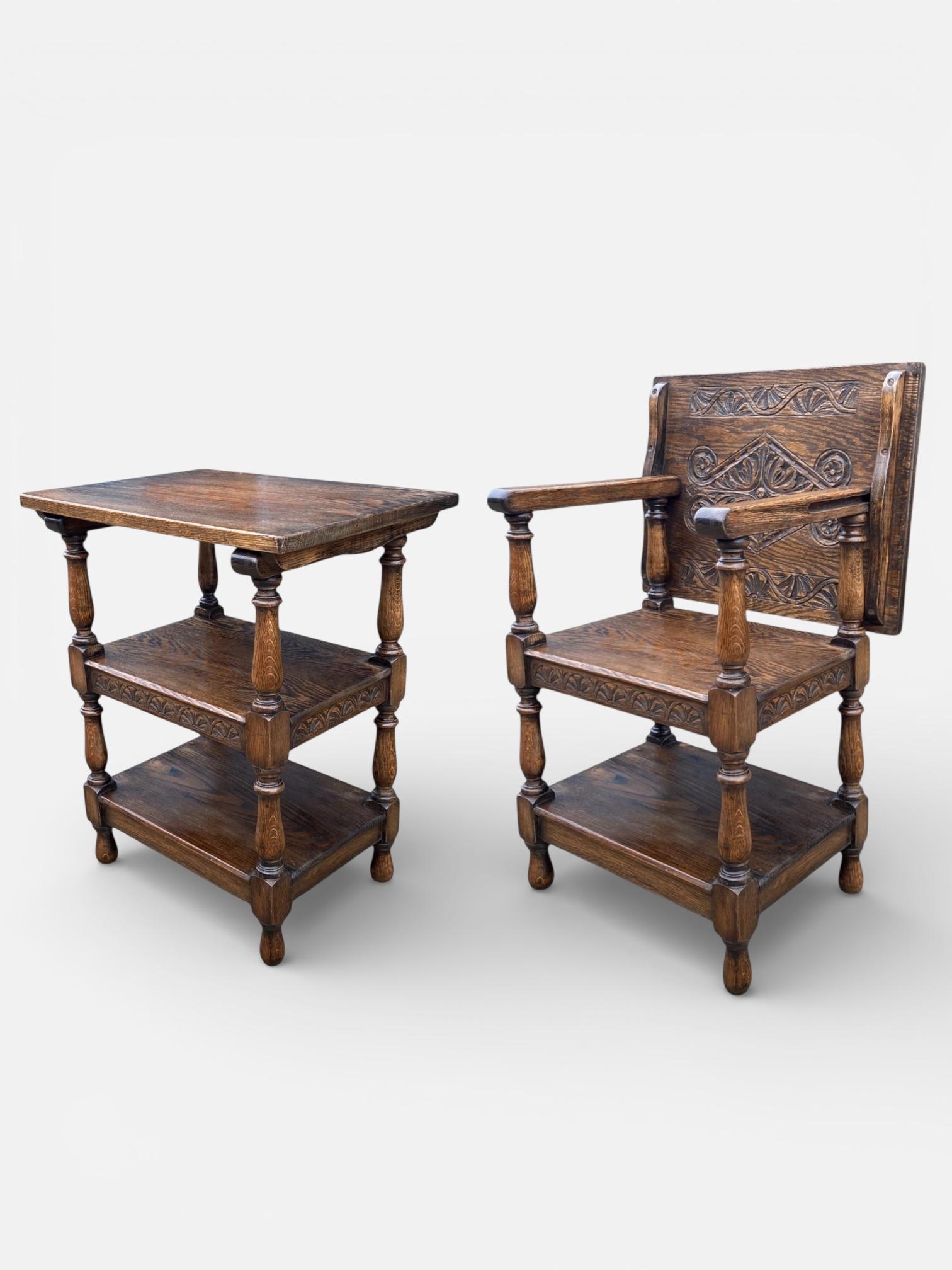 Carved Oak Monks Bench Table (1 of 16) Carved Oak Monks Bench Table (1 of 16)