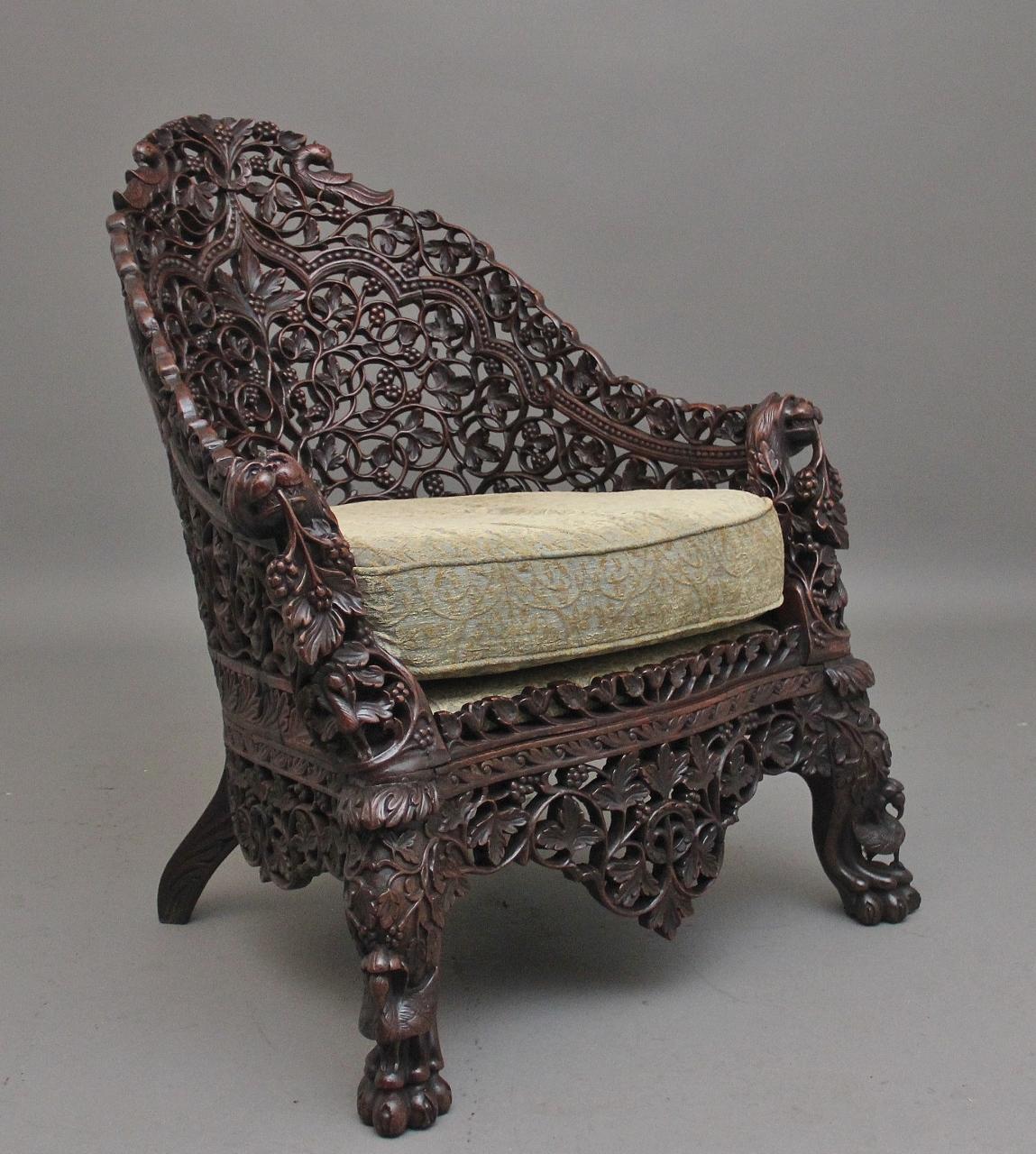 19th Century Anglo-Indian Armchair (1 of 15)