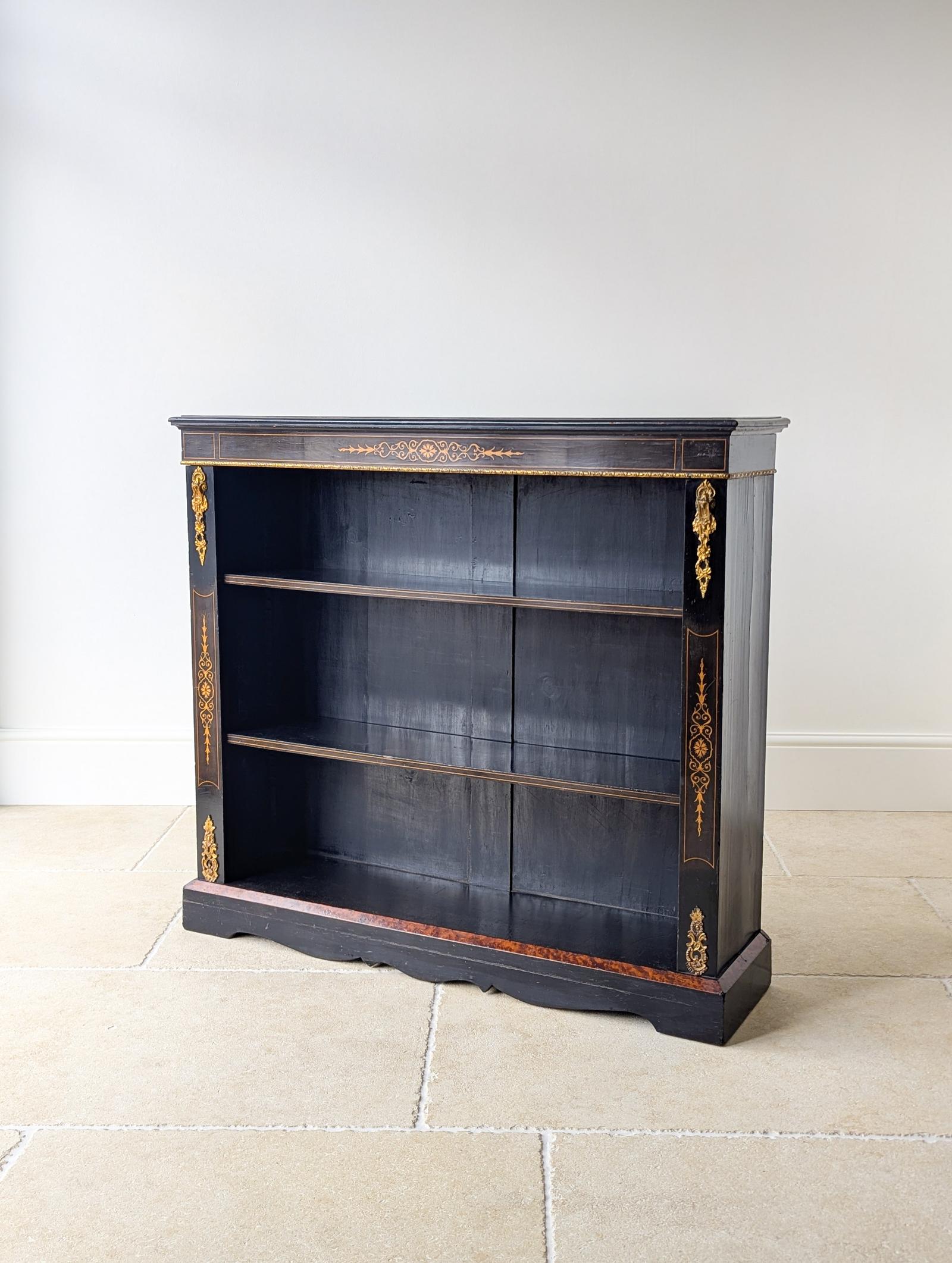 Antique Victorian Ebonised Open Bookcase c.1870 (1 of 16) Antique Victorian Ebonised Open Bookcase c.1870 (1 of 16)