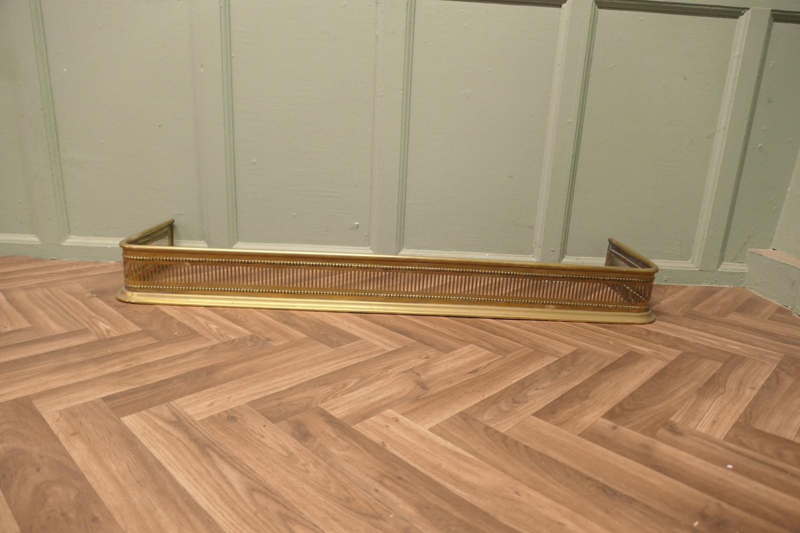 Long 19th Century Pierced Brass Fender (1 of 5)