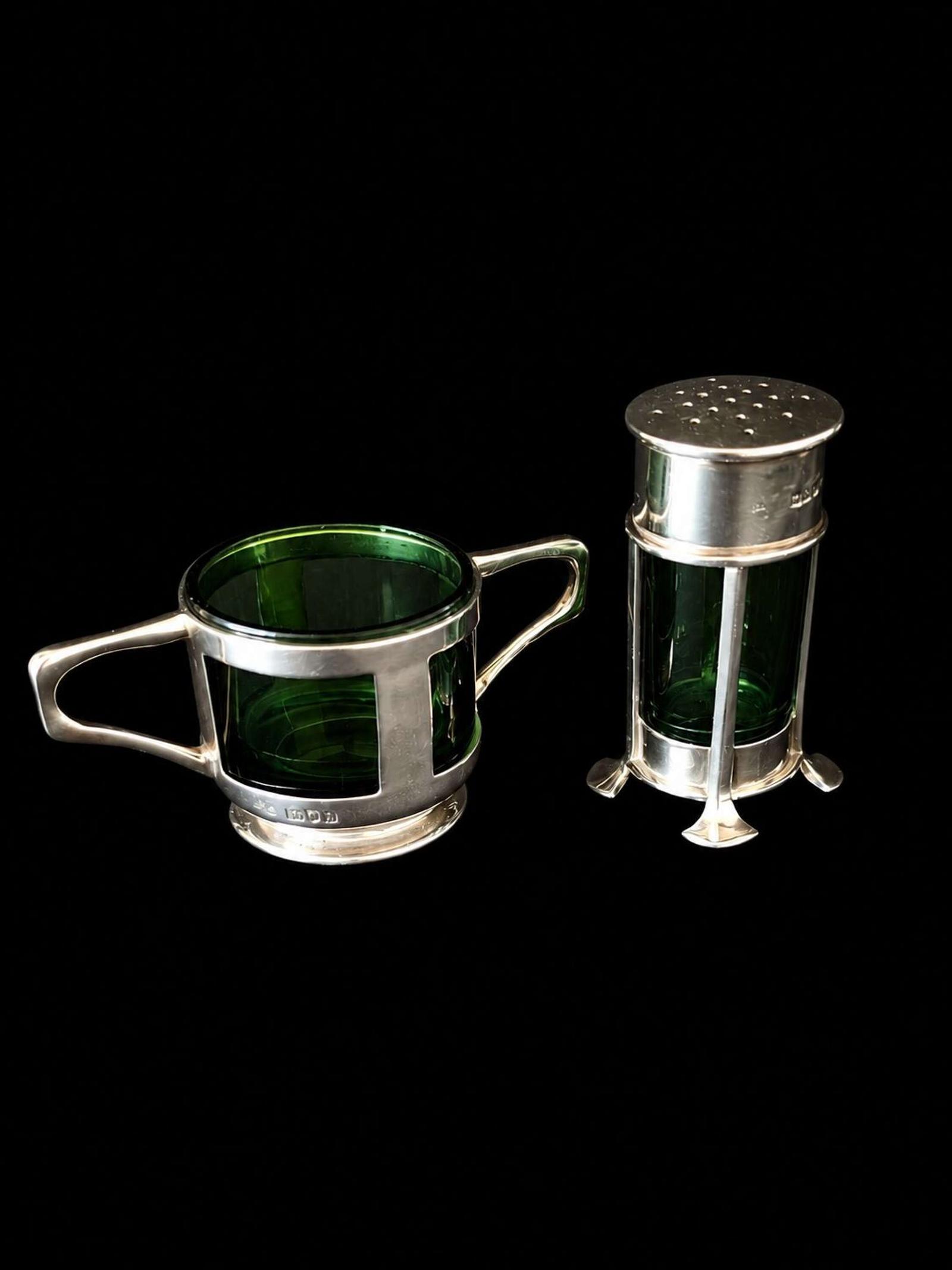 Antique Art Nouveau Solid Silver Cruet Set (1 of 8) Antique Art Nouveau Solid Silver Cruet Set (1 of 8)