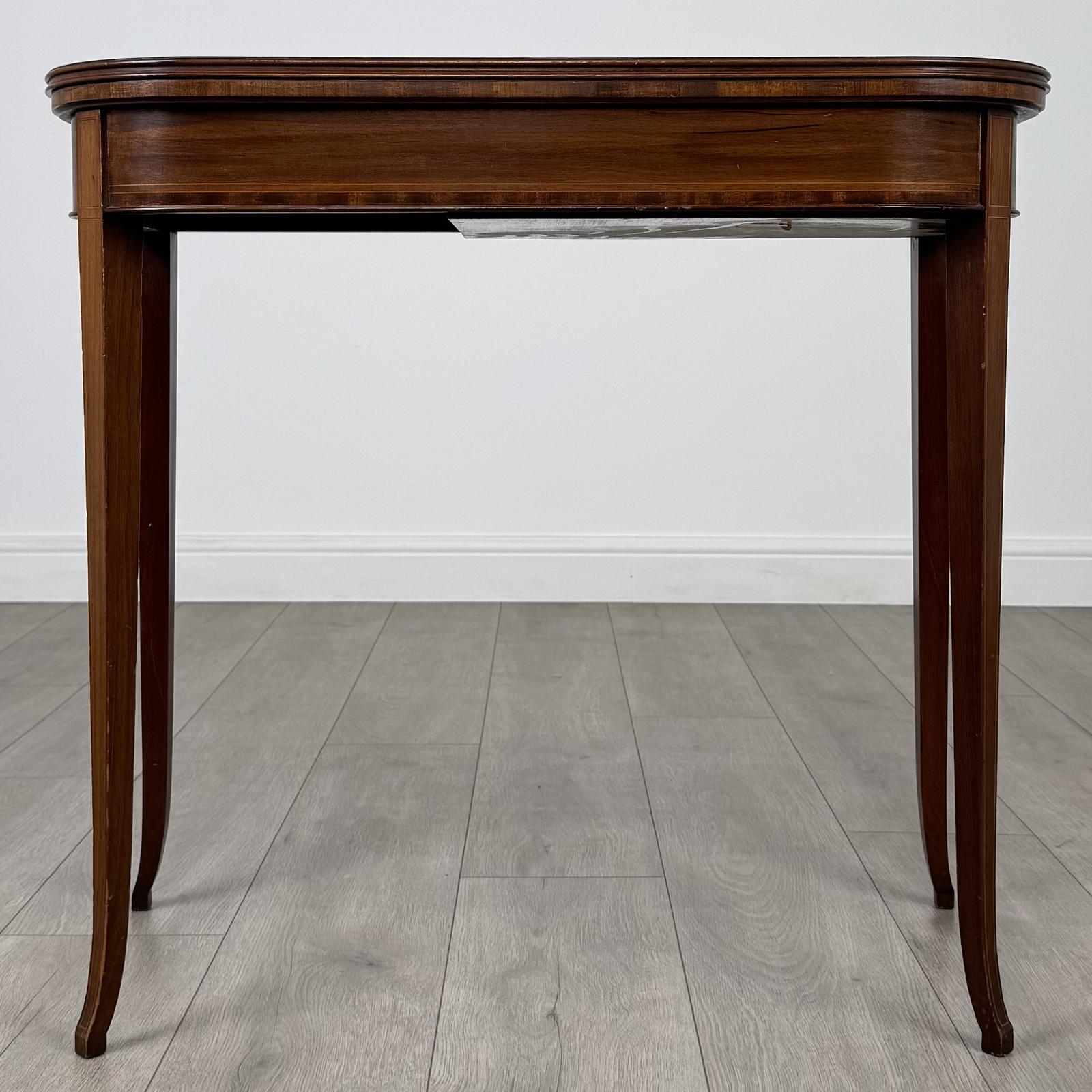Antique 19th Century Inlaid Card Table in Mahogany (1 of 11)