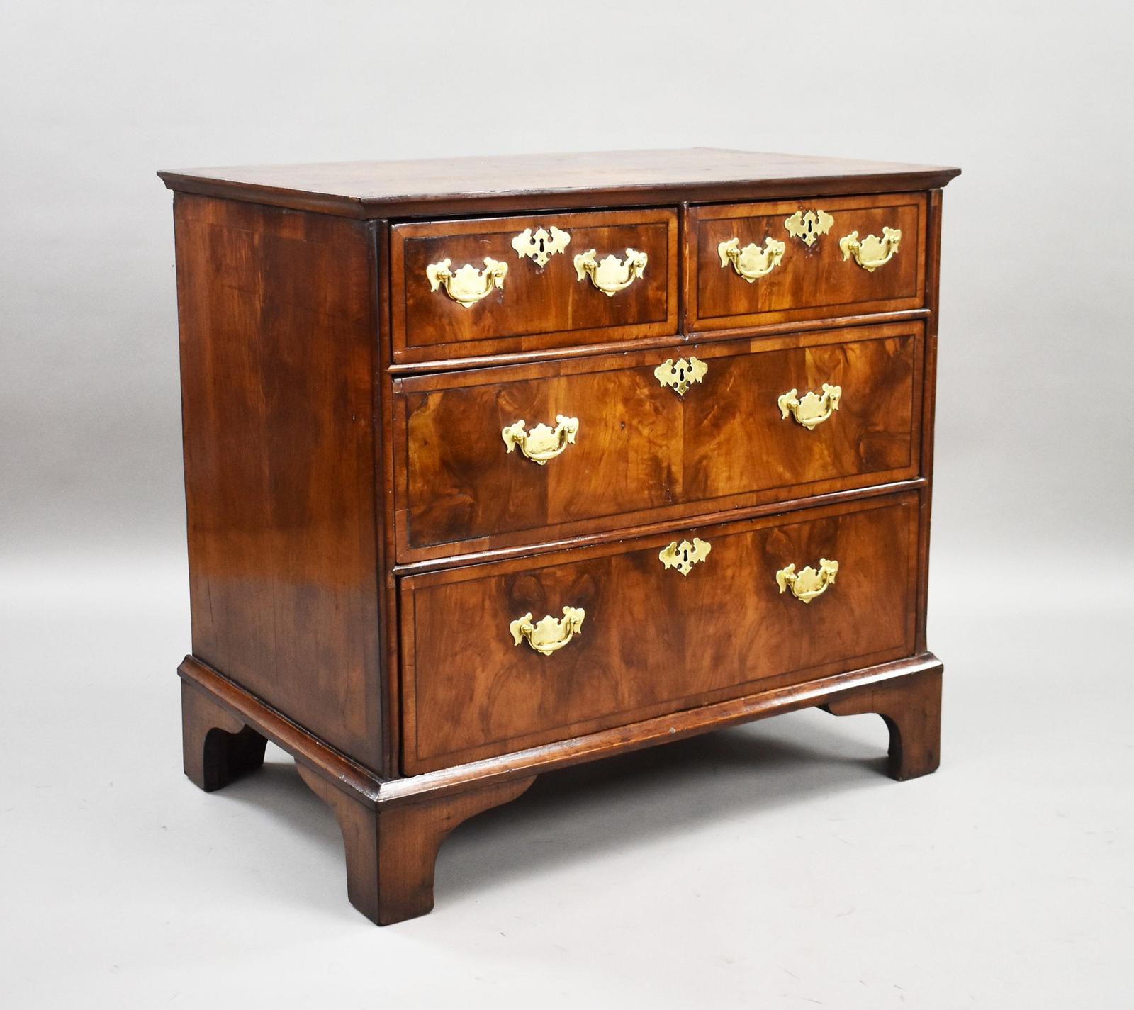 Antique Georgian Burr Walnut Chest of Drawers (1 of 7)