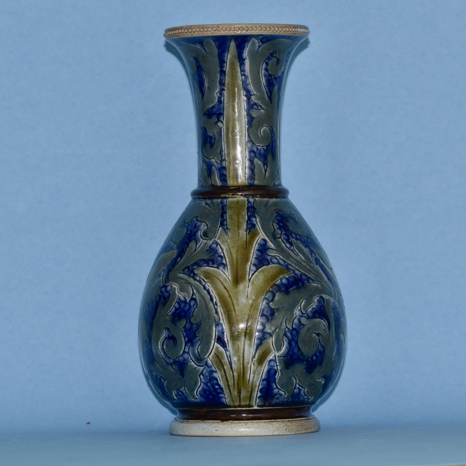 Stunning 1875 Doulton Lambeth Stoneware Vase Arthur Barlow (1 of 10)