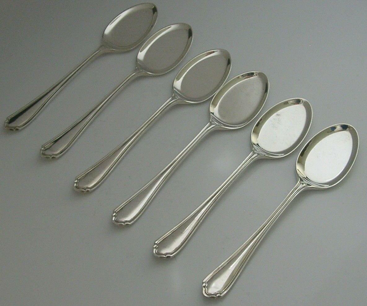 Rare Six English Sterling Silver Art Deco Ice Cream Spoons 1933 27678