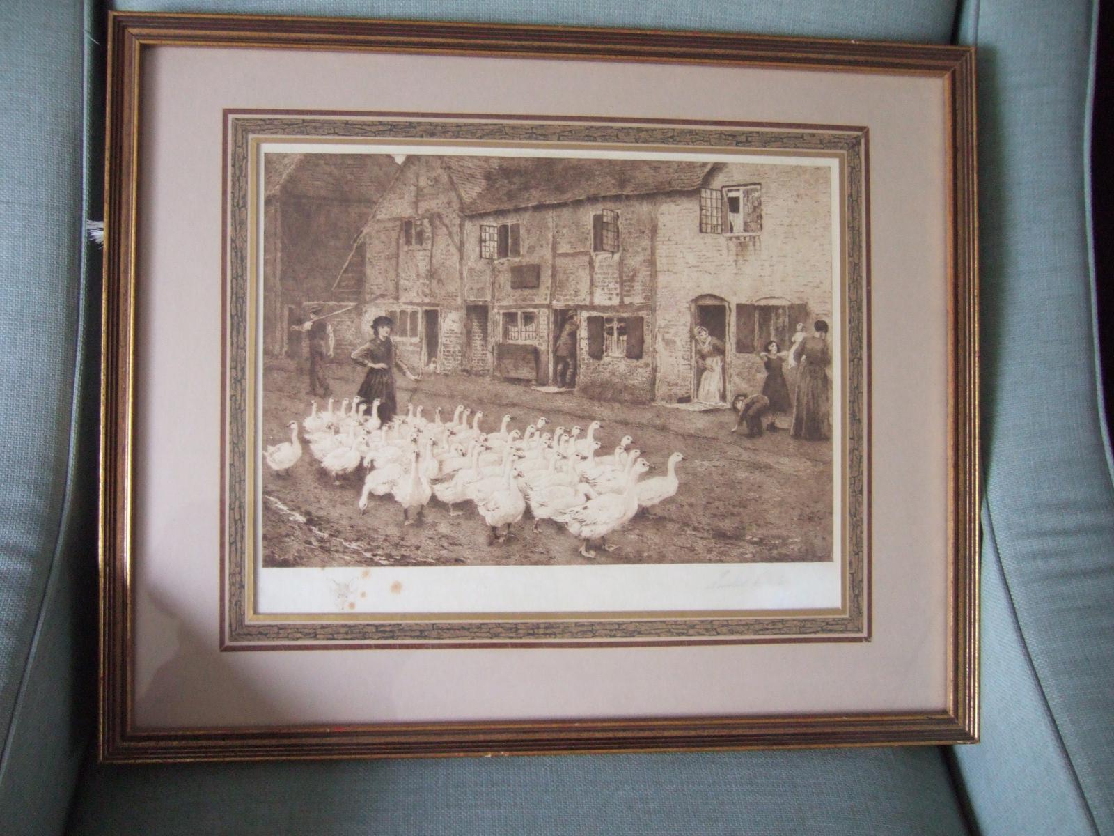 Myles Birket Foster RWS - Signed Etching "The Goose Girl" (1 of 5)