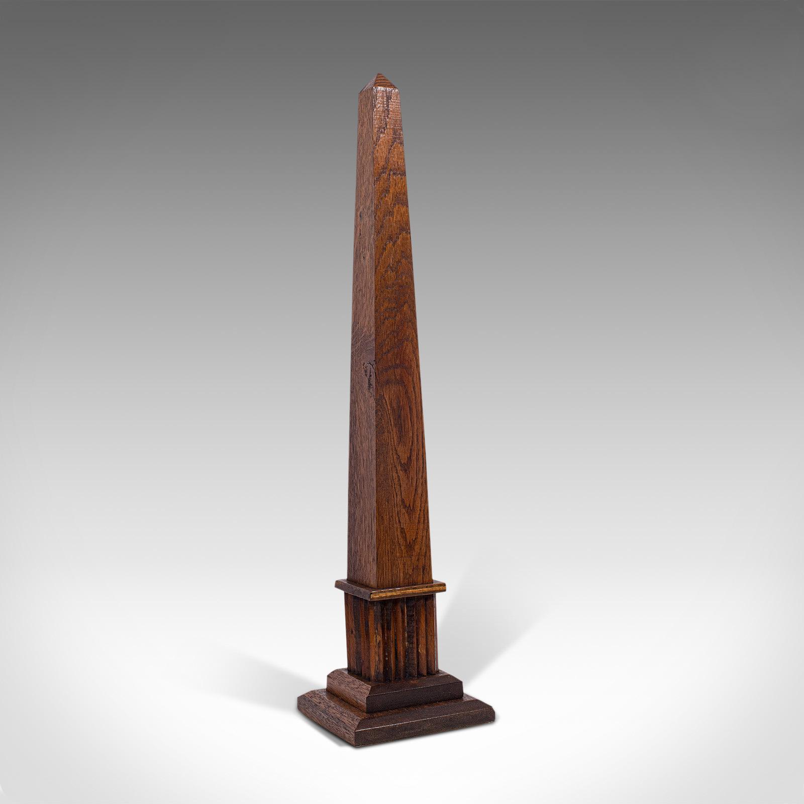 Antique Decorative Obelisk, Italian, Oak, Monolith, Cenotaph, 19th Century, 1900 (1 of 11)