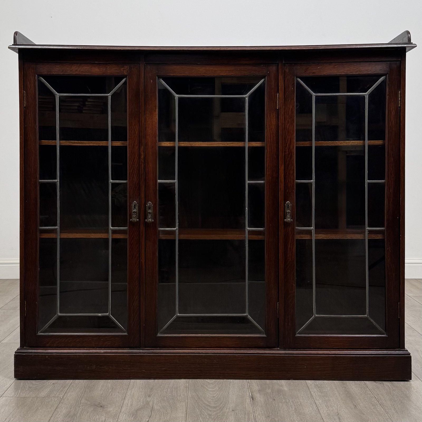 Antique Large Edwardian Oak Display Cabinet | Leaded Glass Doors | AF-6667 (1 of 10) Antique Large Edwardian Oak Display Cabinet | Leaded Glass Doors | AF-6667 (1 of 10)