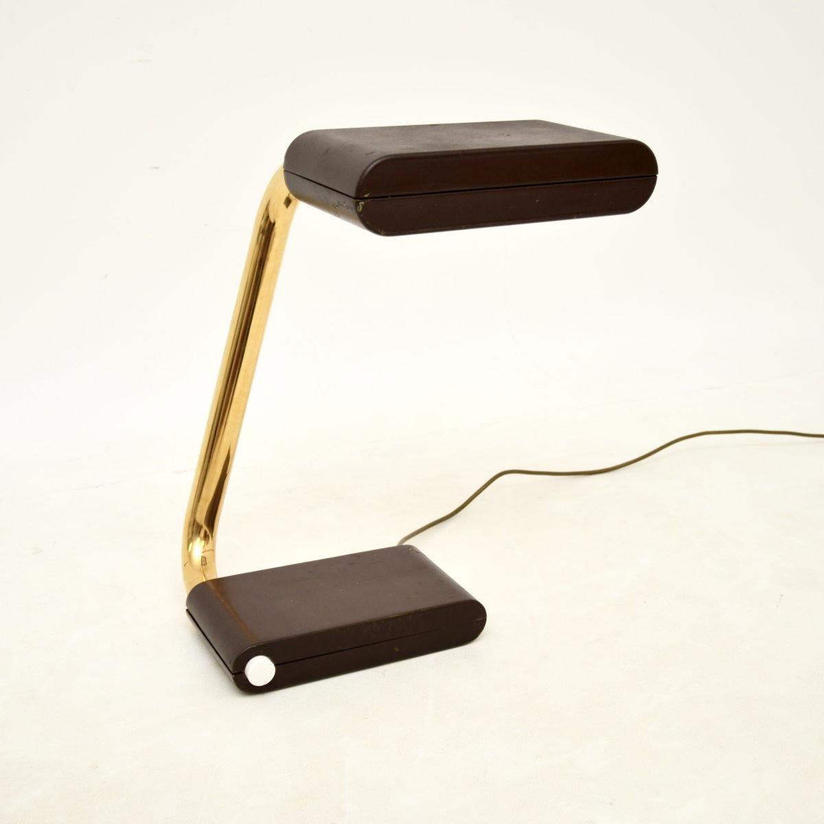 Vintage French Brass Desk Lamp (1 of 9)