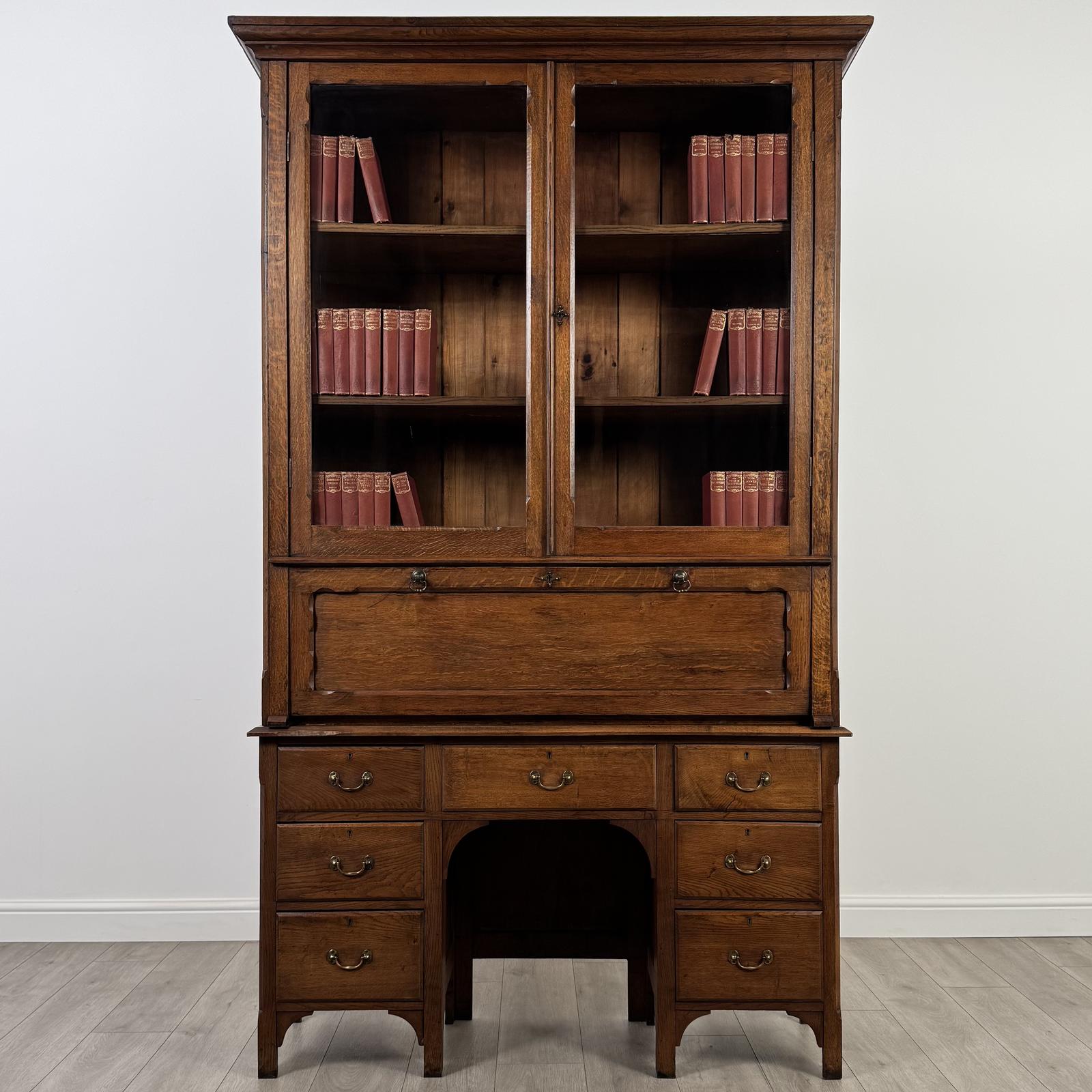 Antique 19th Century Unique Secretaire Bookcase in Oak (1 of 13) Antique 19th Century Unique Secretaire Bookcase in Oak (1 of 13)