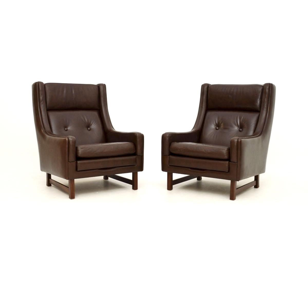 Pair of Vintage Leather Armchairs by Torbjorn Afdal for Bruksbo (1 of 11) Pair of Vintage Leather Armchairs by Torbjorn Afdal for Bruksbo (1 of 11)