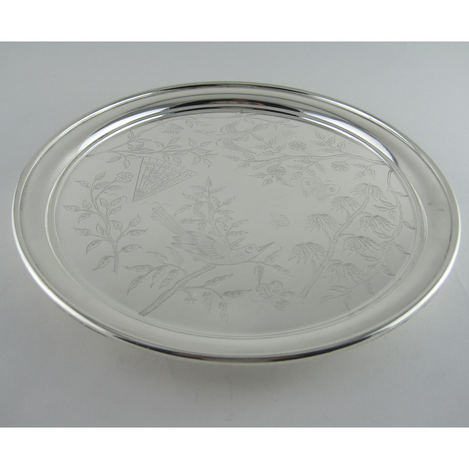 Decorative Aesthetic Movement Style Silver Plated Salver (1 of 6)
