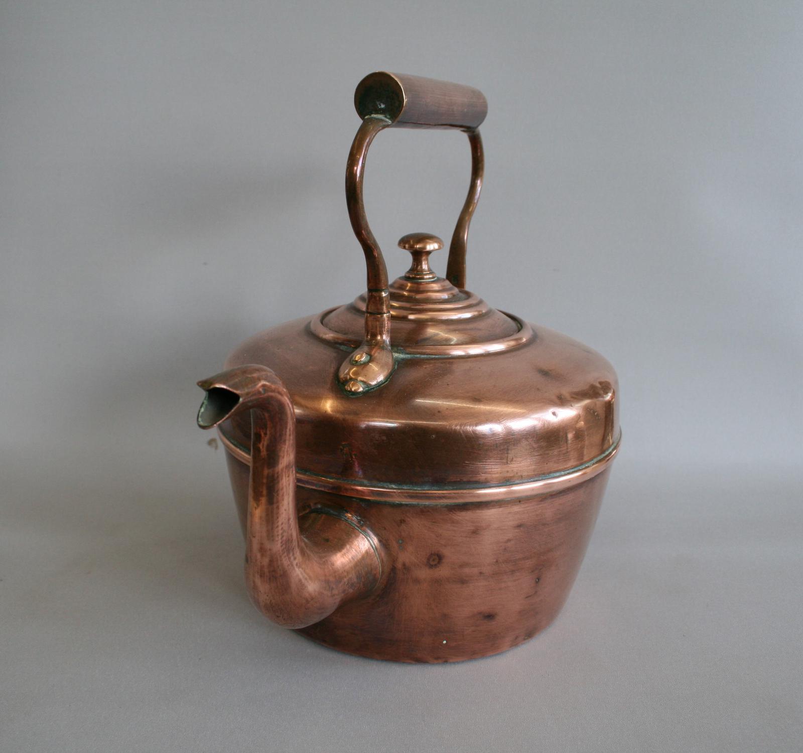 Large Victorian Copper Kettle (1 of 4)