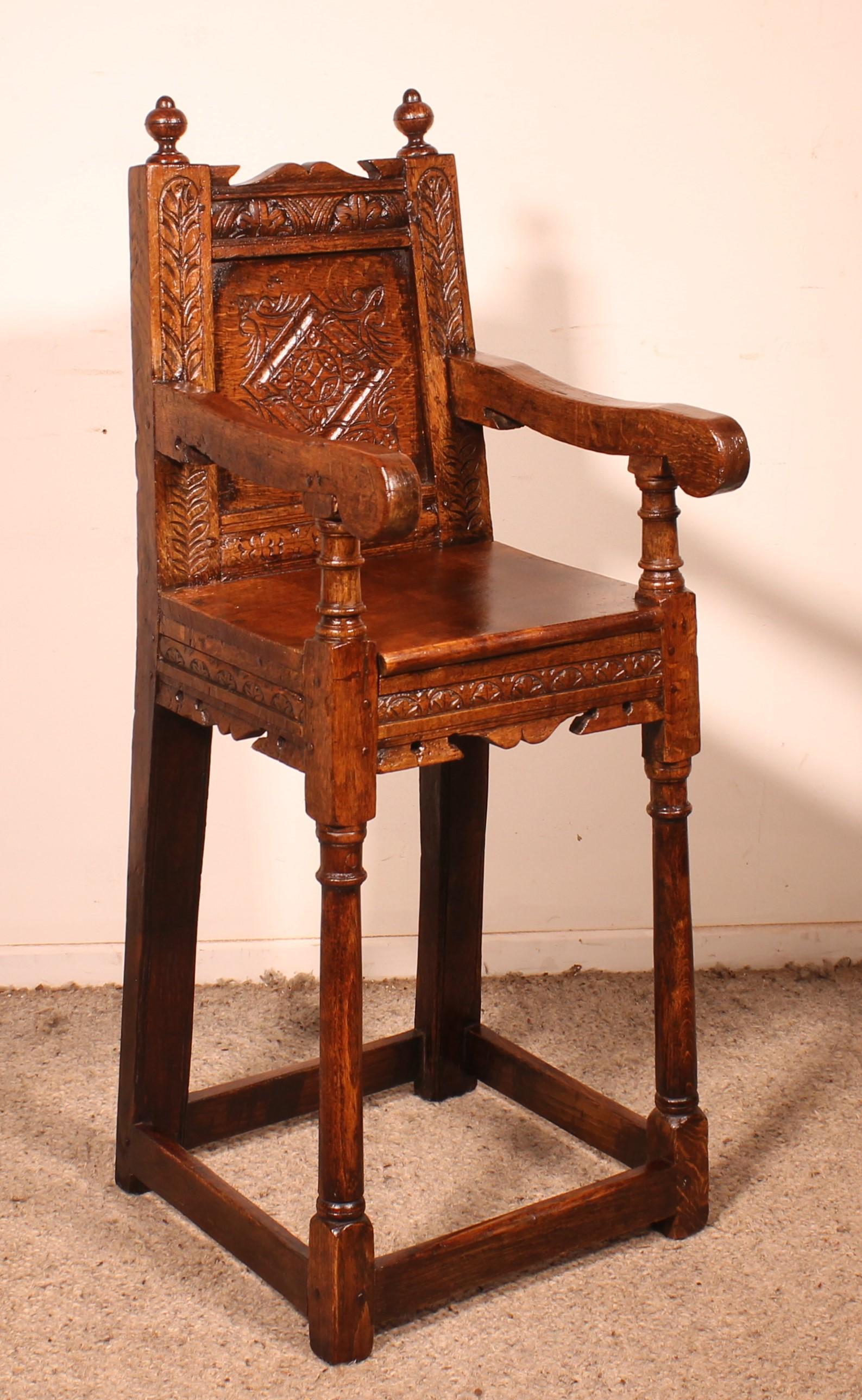 17th Century Children Wainscot Armchair (1 of 11)