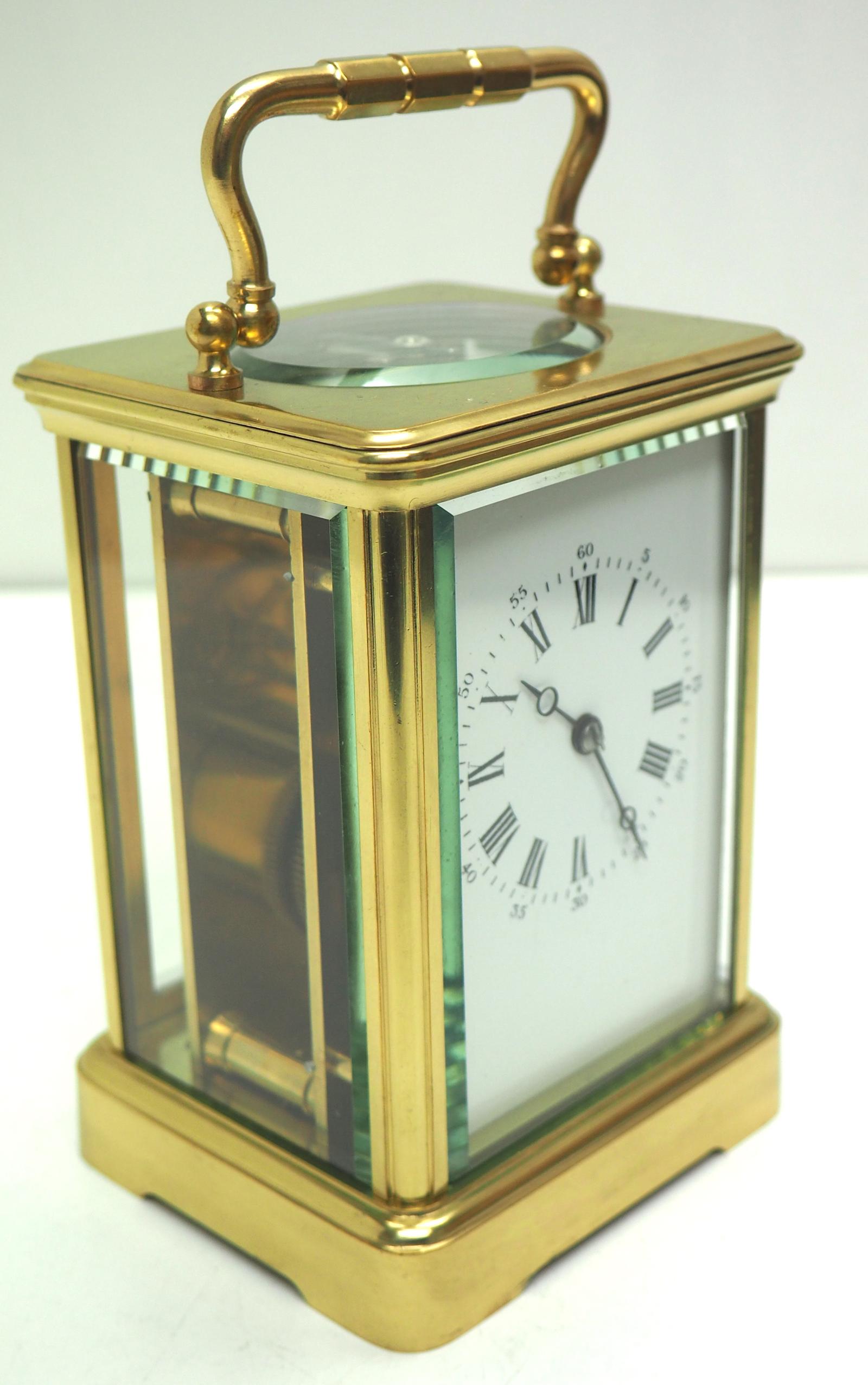 Large Antique French 8-day Striking Carriage Clock - Enameled Dial c.1900 (1 of 14) Large Antique French 8-day Striking Carriage Clock - Enameled Dial c.1900 (1 of 14)