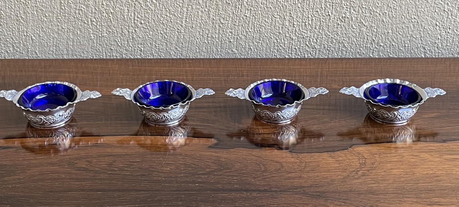 Set of Four Victorian Silver Table Salts 1883 (1 of 7)