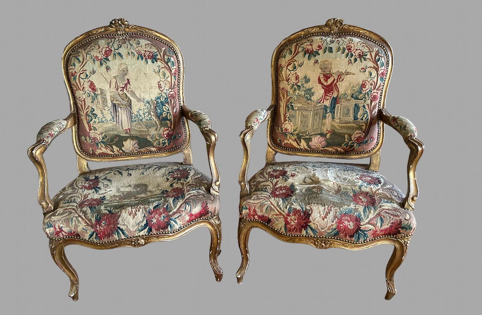 Pair of Fauteuils Chairs c.1850 (1 of 6) Pair of Fauteuils Chairs c.1850 (1 of 6)