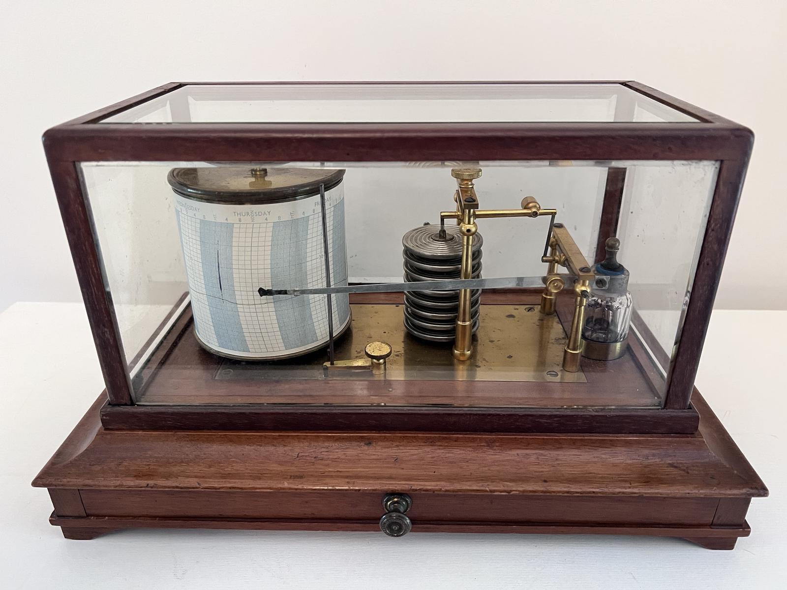 Edwardian Mahogany Barograph (1 of 5)